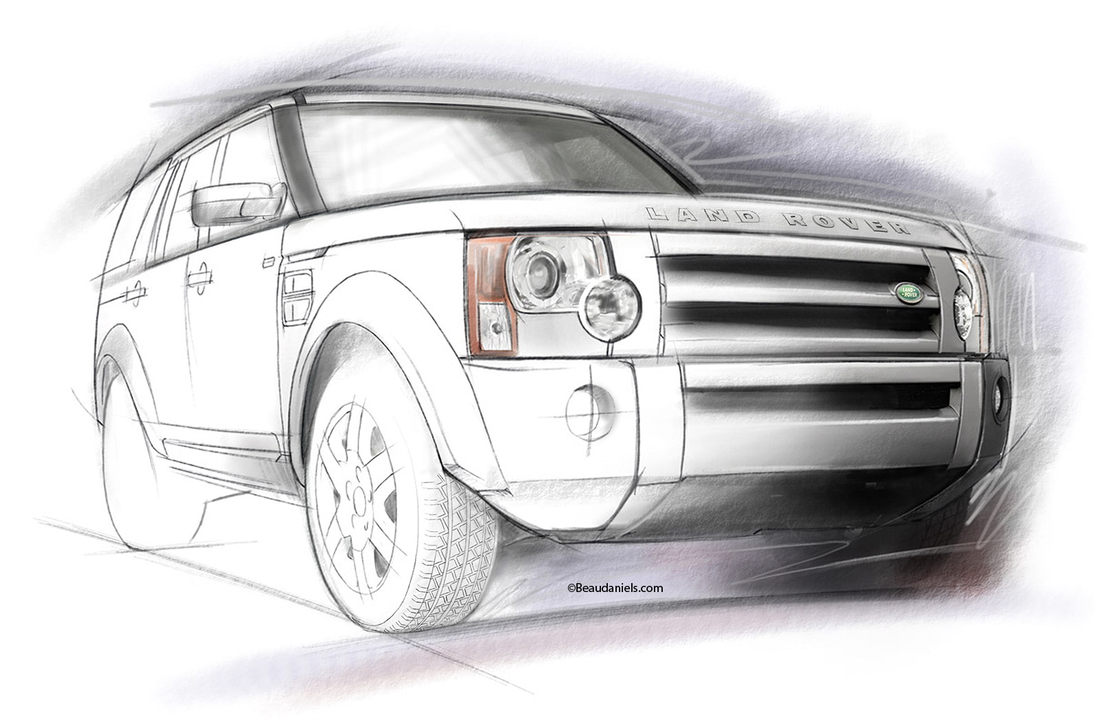 Land Rover LR3 pre-release illustration.