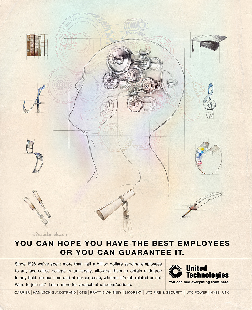 Poster design #2 for UTC, "You can hope you have the best employees or you can guarantee it".