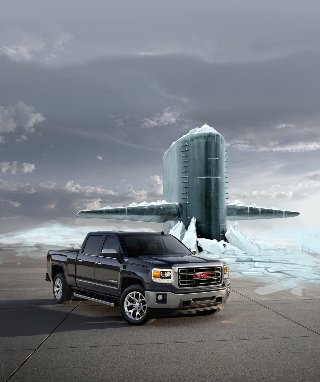 This is the comped image as supplied by the Ad Agency for GM prior to our reworking of it.