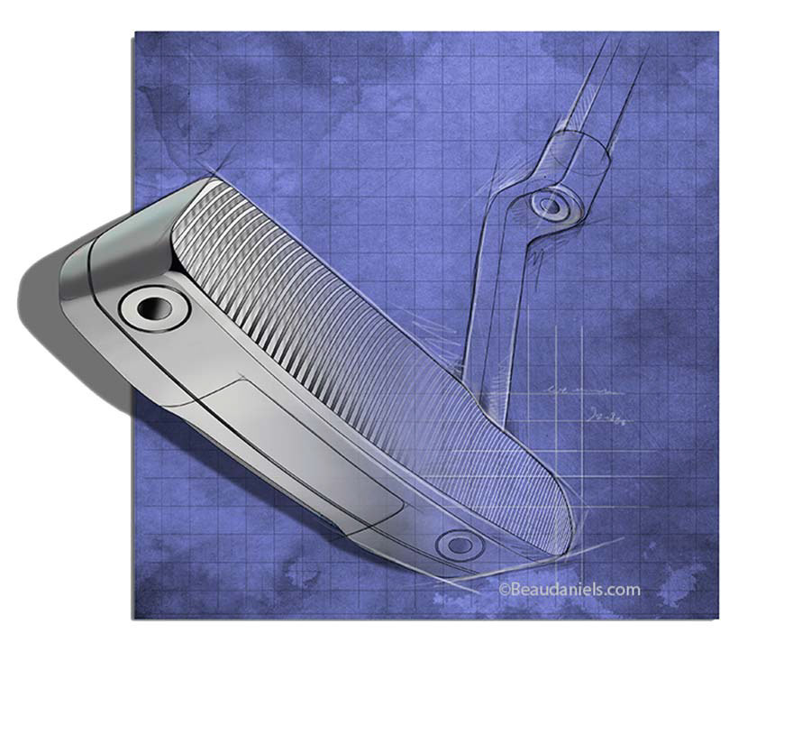 Concept style illustration of a golf club