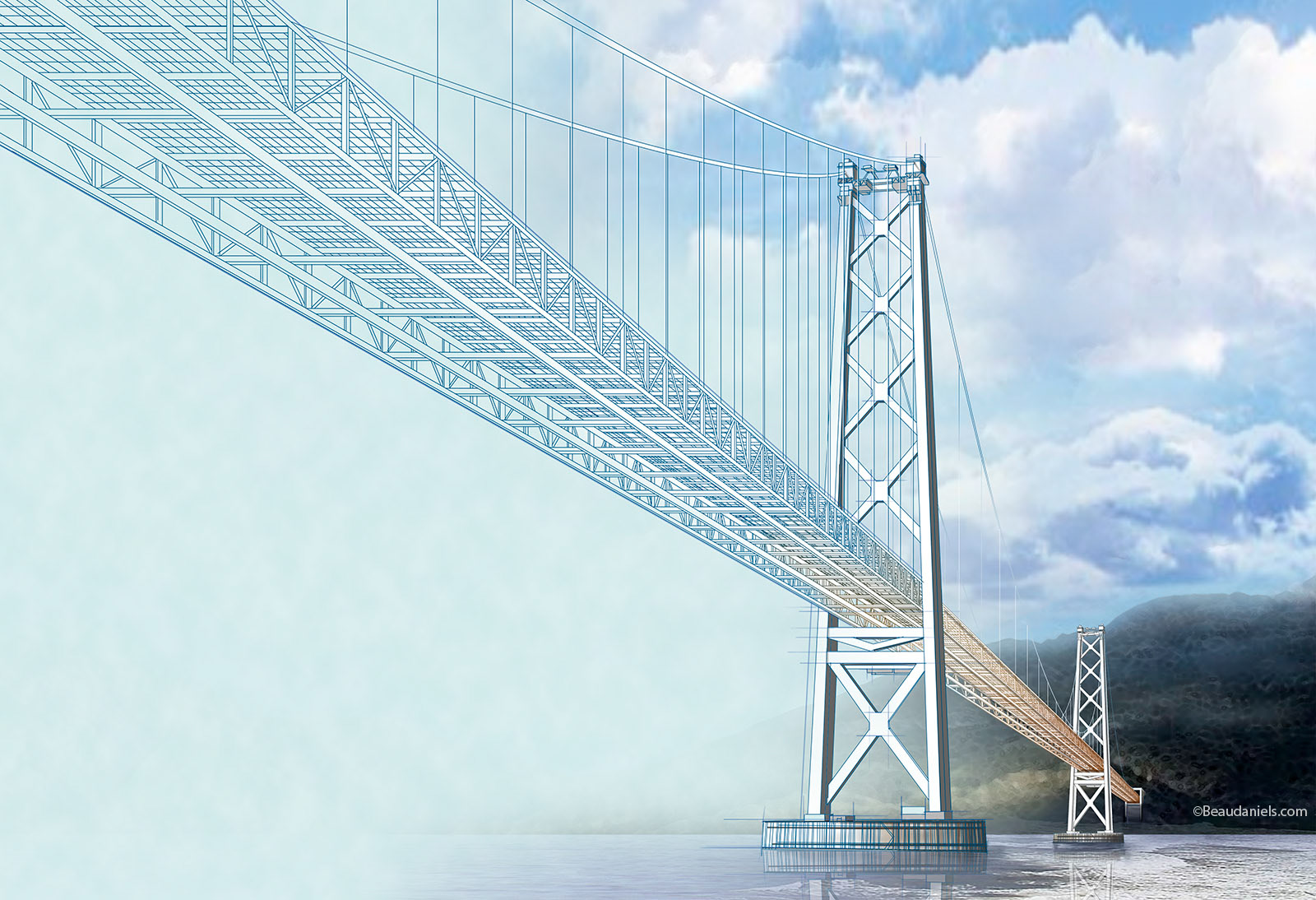 Construction of a bridge.