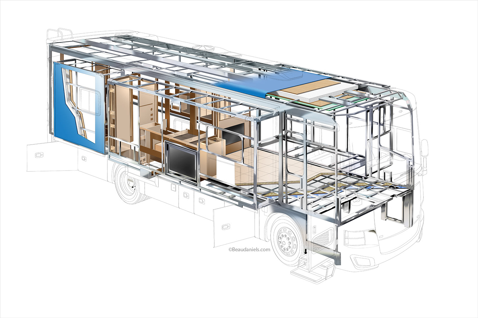 The inside main structure waiting to be combines with the beauty shot.