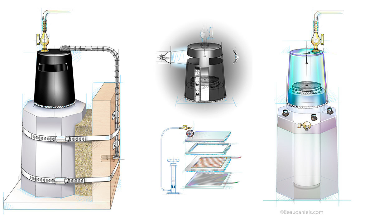 Particle flask holder.
