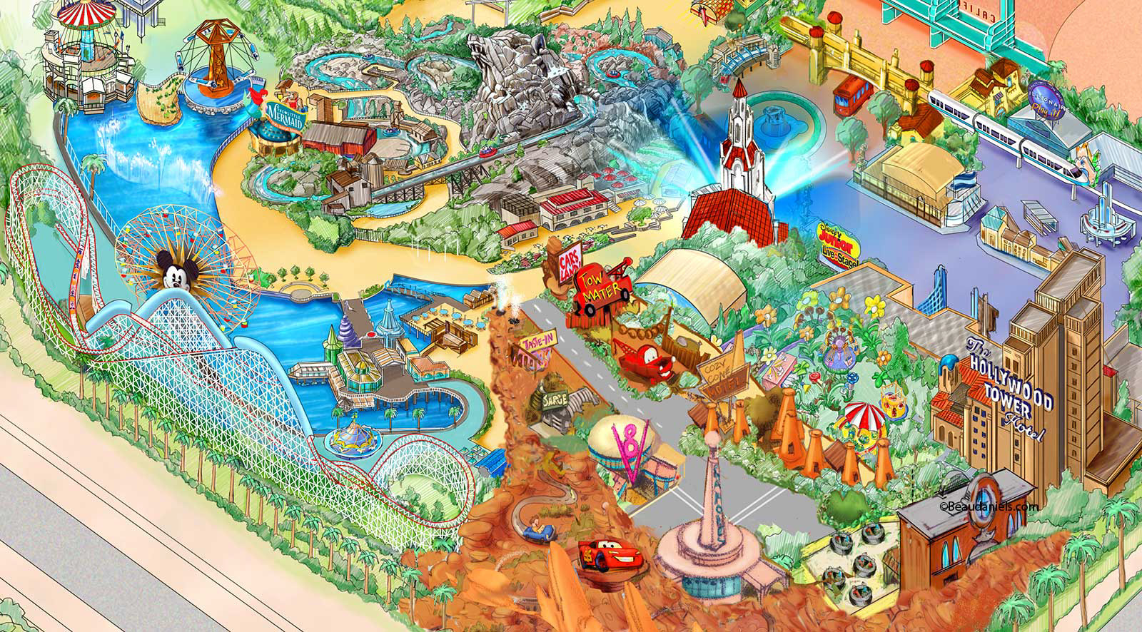 Disney map close up view