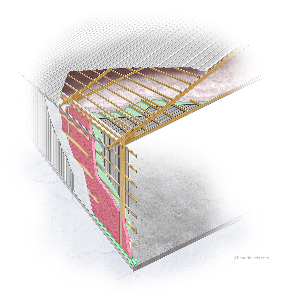 Framing and insulation details.