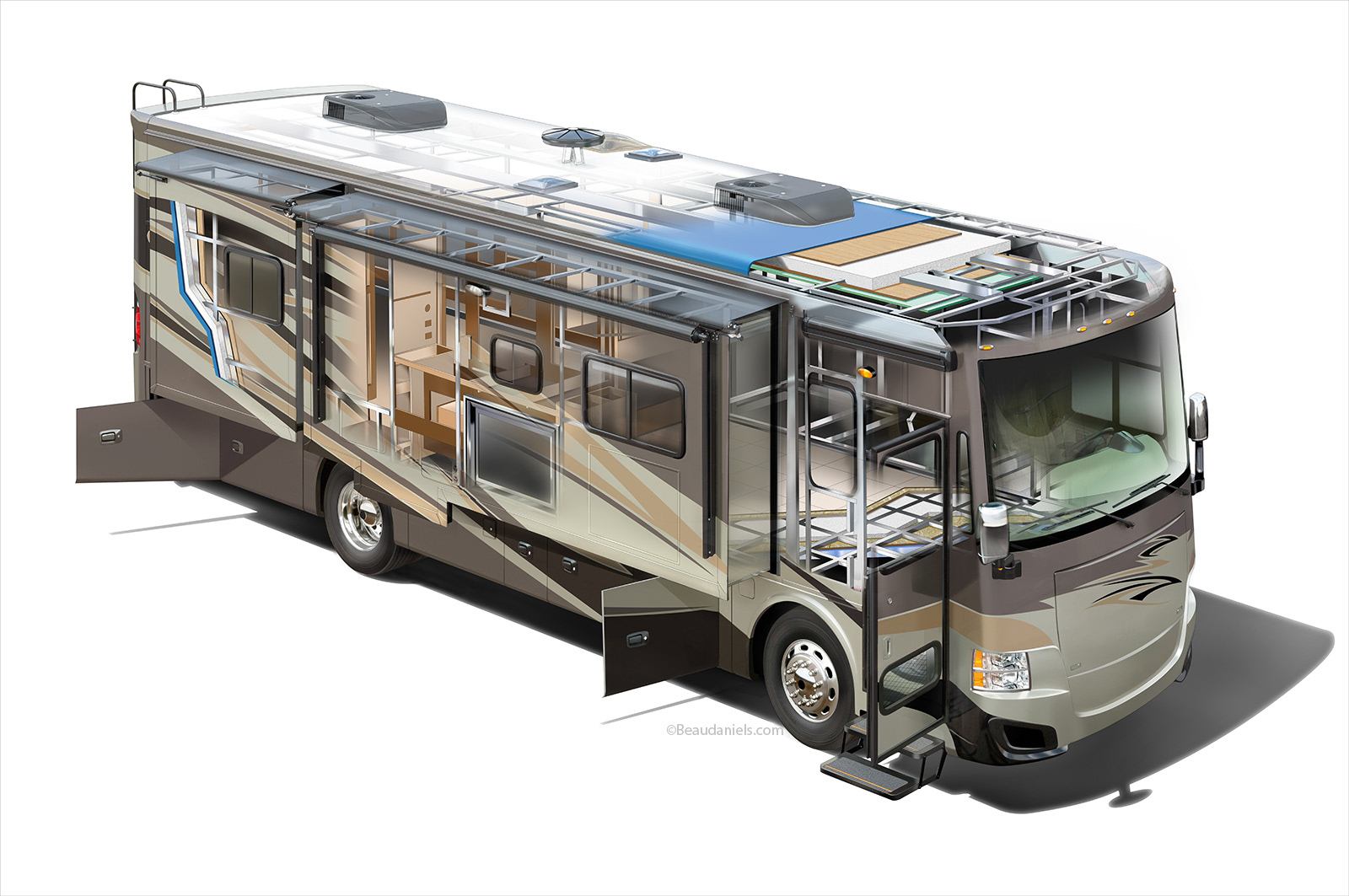The final illustration of the recreational vehicle.