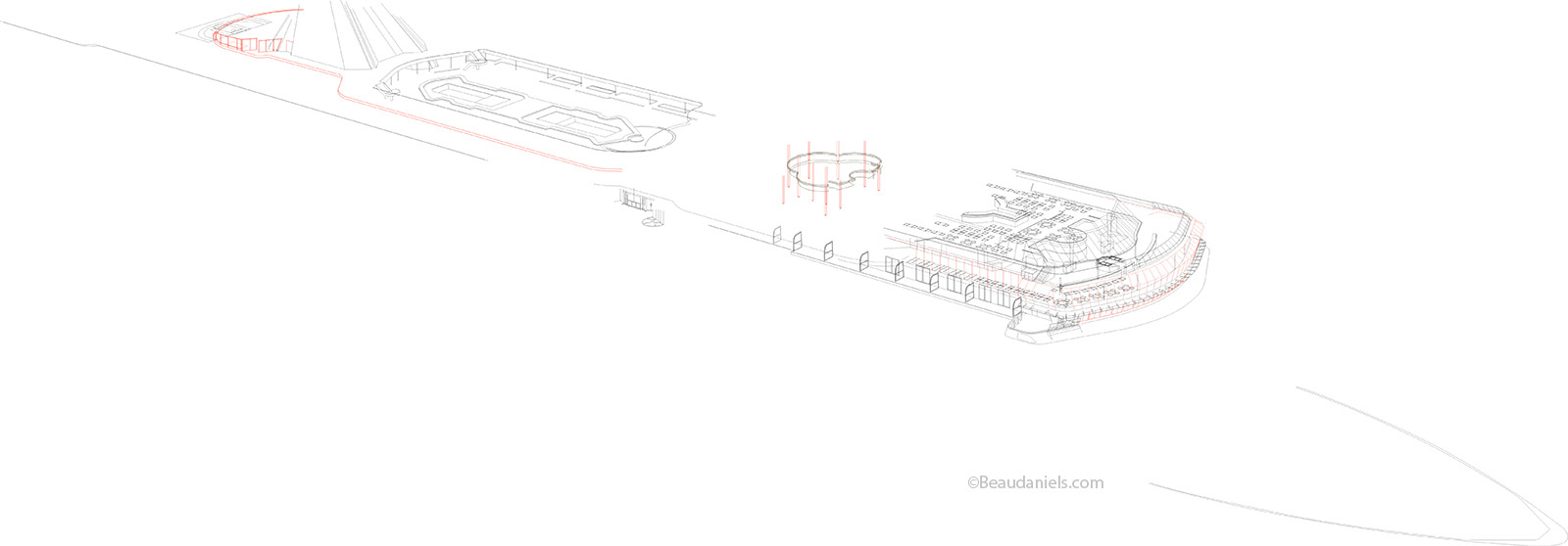 In this illustration the deck guides are switched off so that you can start to see what you are drawing. Monarch of the Seas