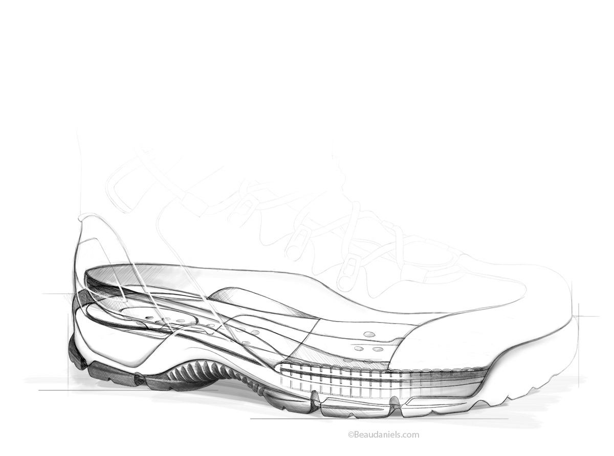 Danner TFX sole to uppere construction details.