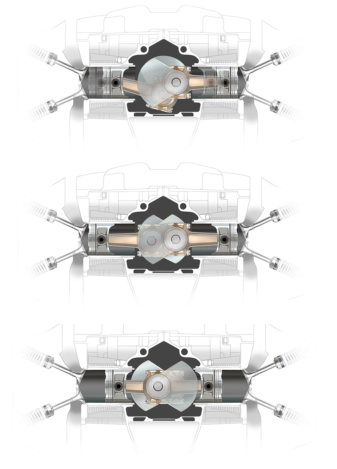Boxter engine sequence cross section.