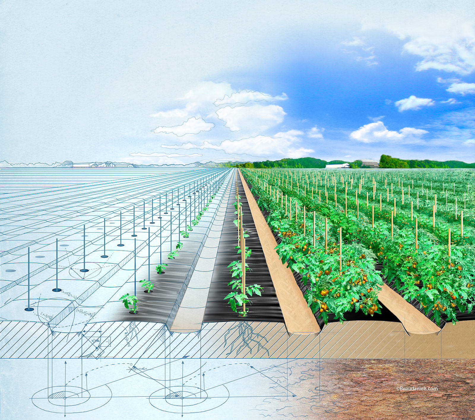 Tomato fields.