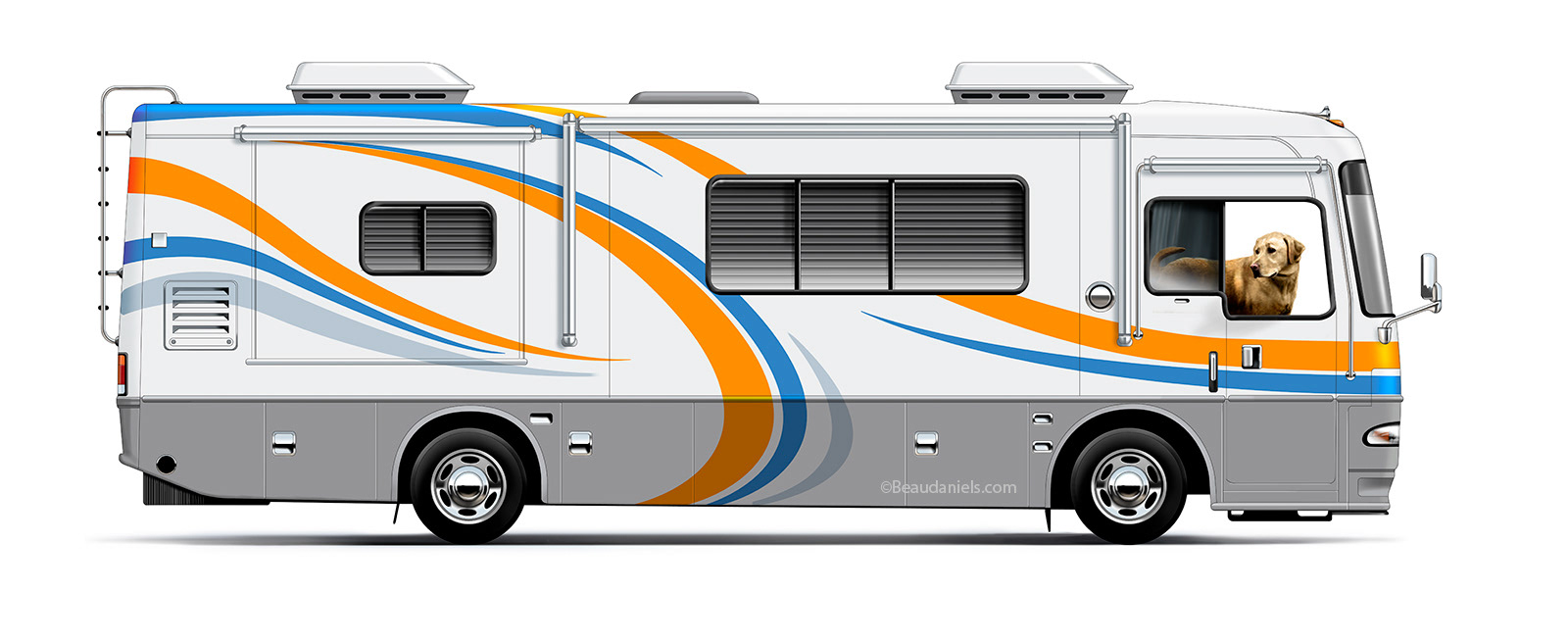 Coach style recreational vehicle