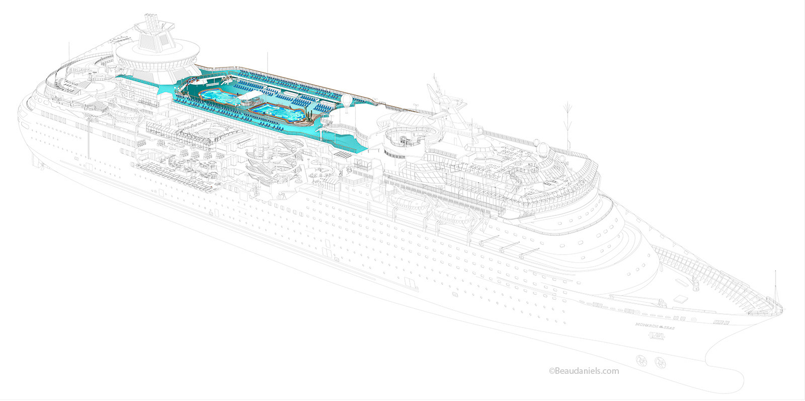 Well we had to start someplace so we chose the pool deck. Monarch of the Seas