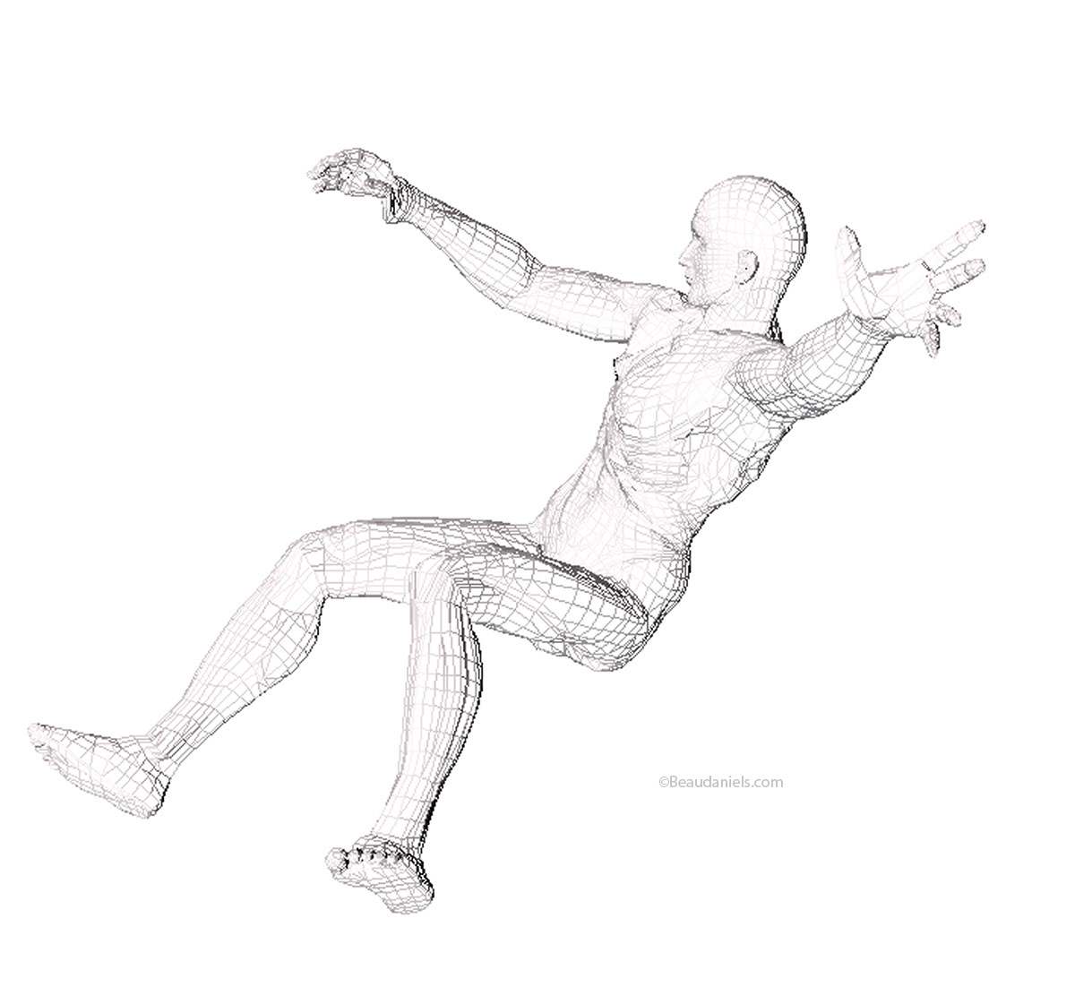 Wire frame to establish body angle.