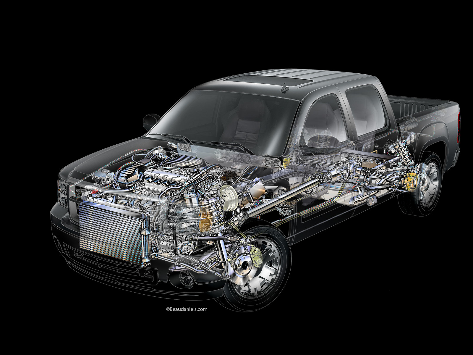 CUTAWAY GENERIC pickup truck
