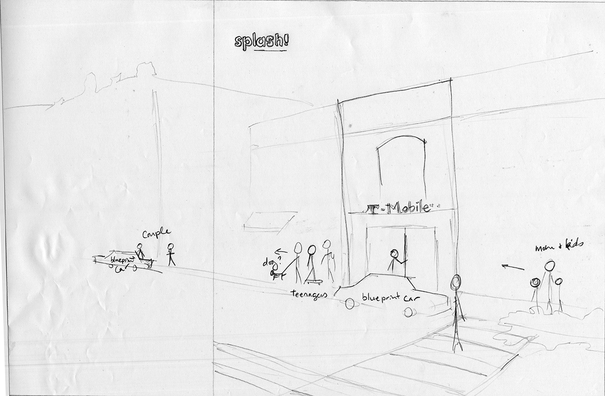 Art Direction. T-Mobile street scene.