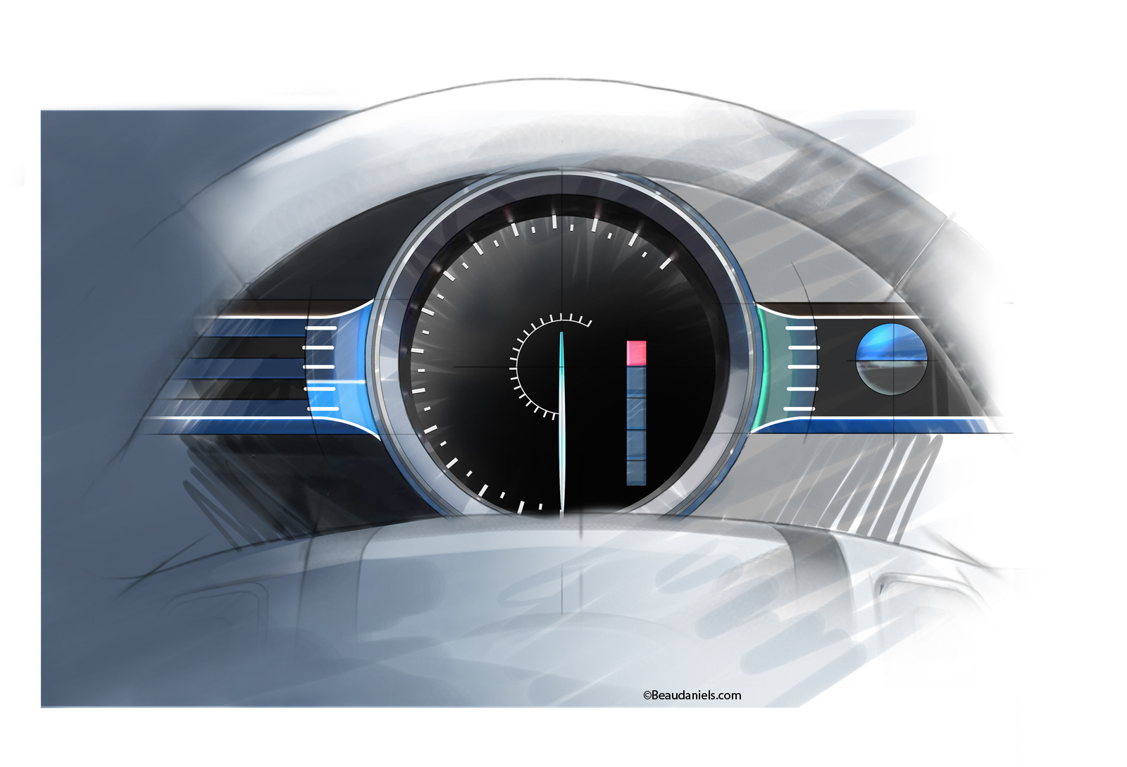 Information. panel layout,  Digial, marker pen style.