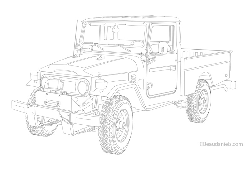 land cruiser coloring pages