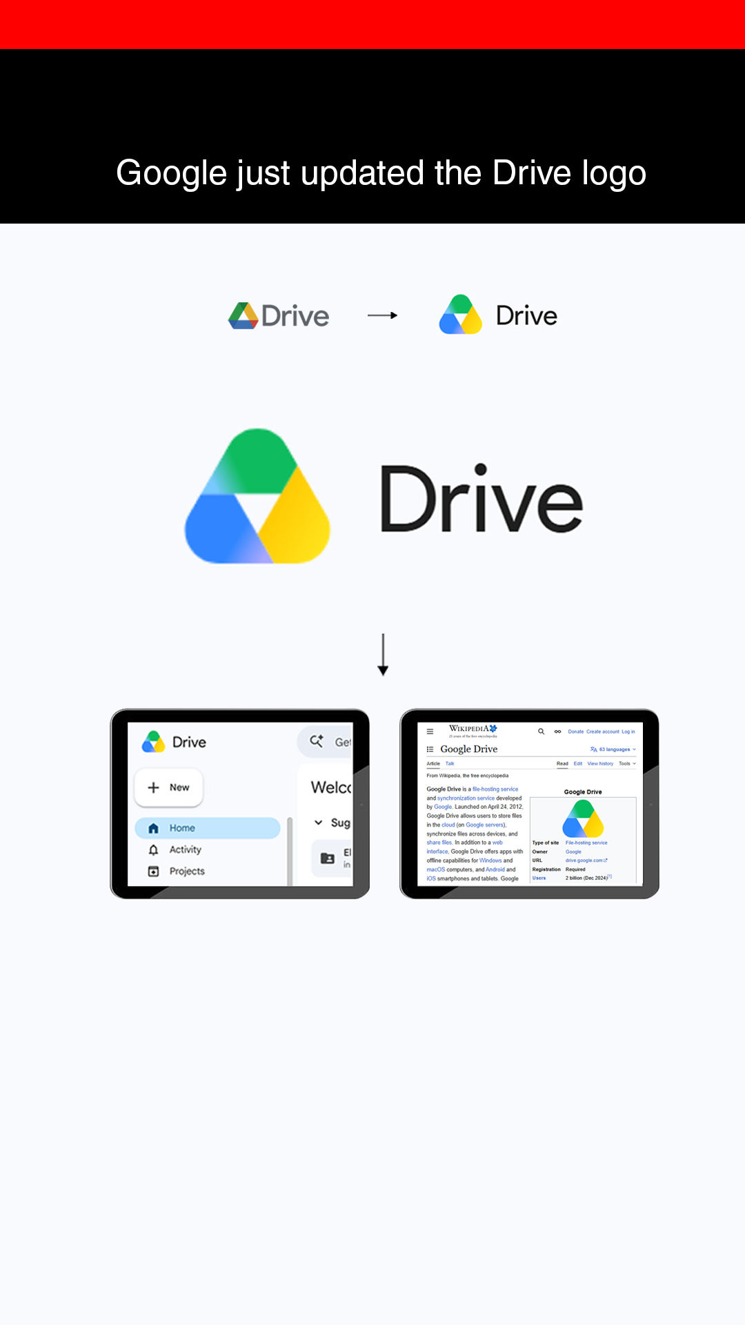 Google drive logo updated