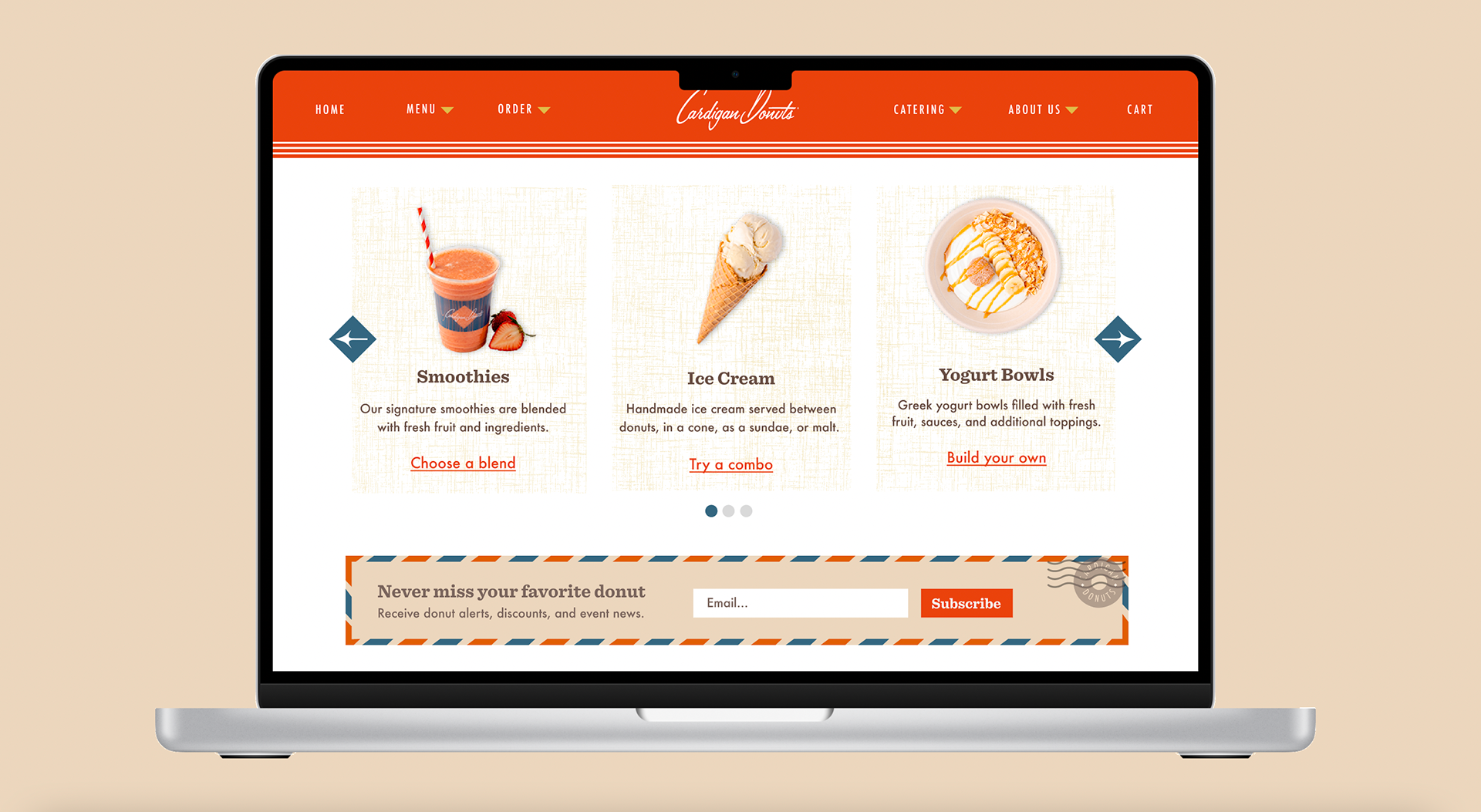 Final Homepage mockup