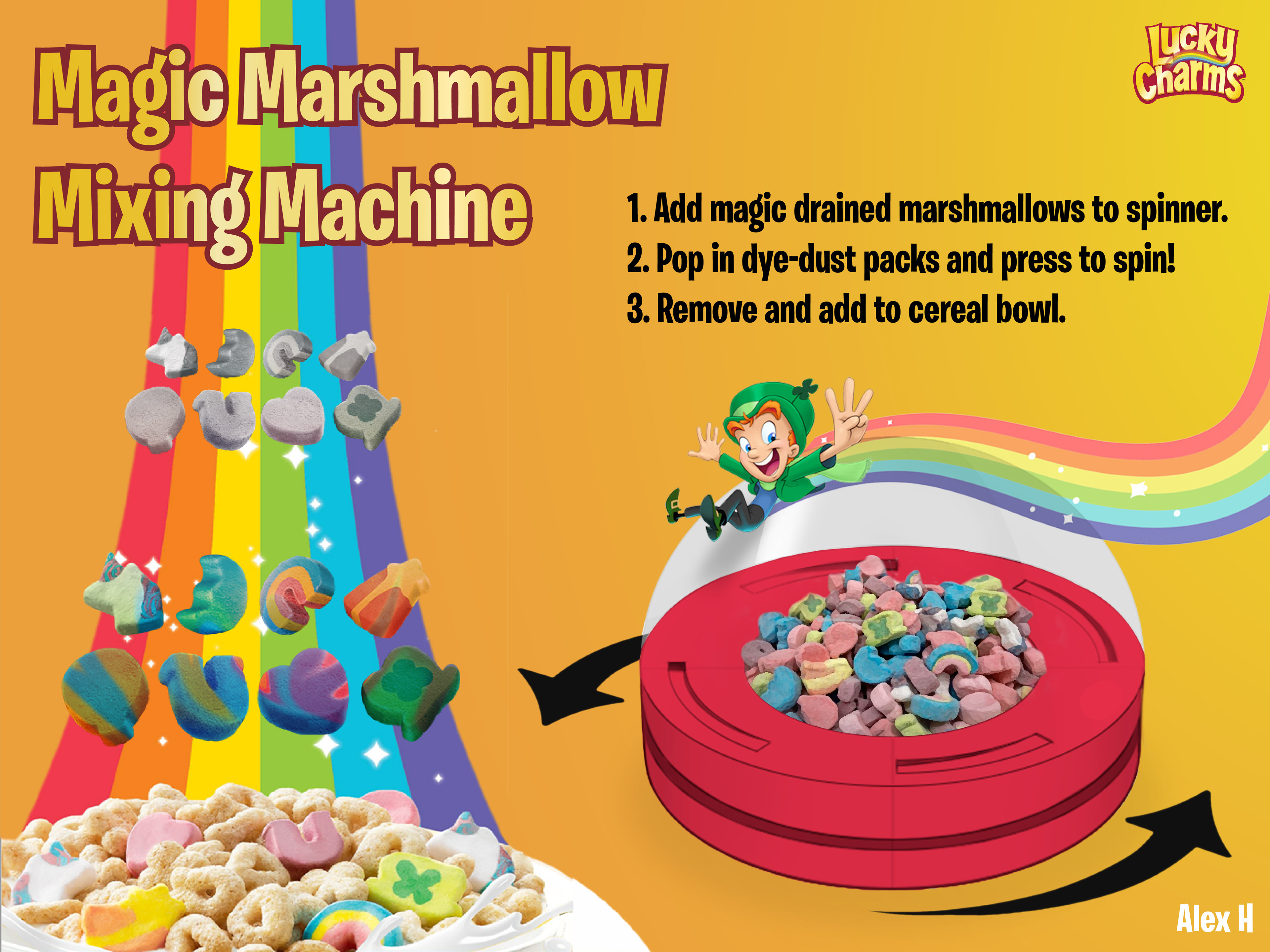 Magic Marshmallow Mixing Machine - Add the color to the charms to give them their magic