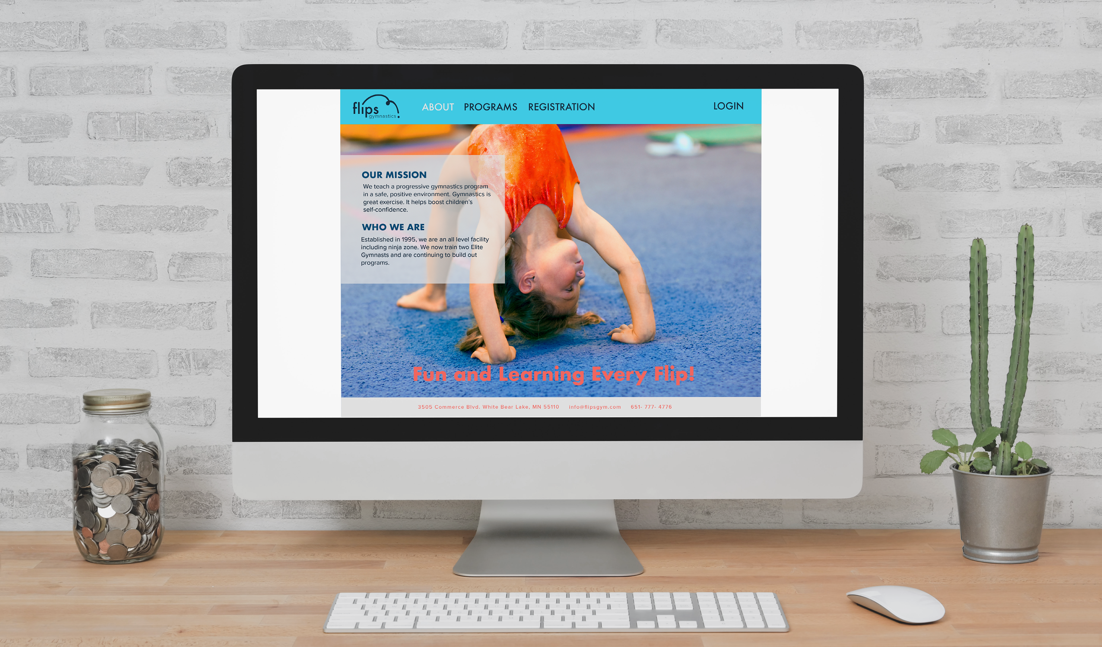 Website about page mockup