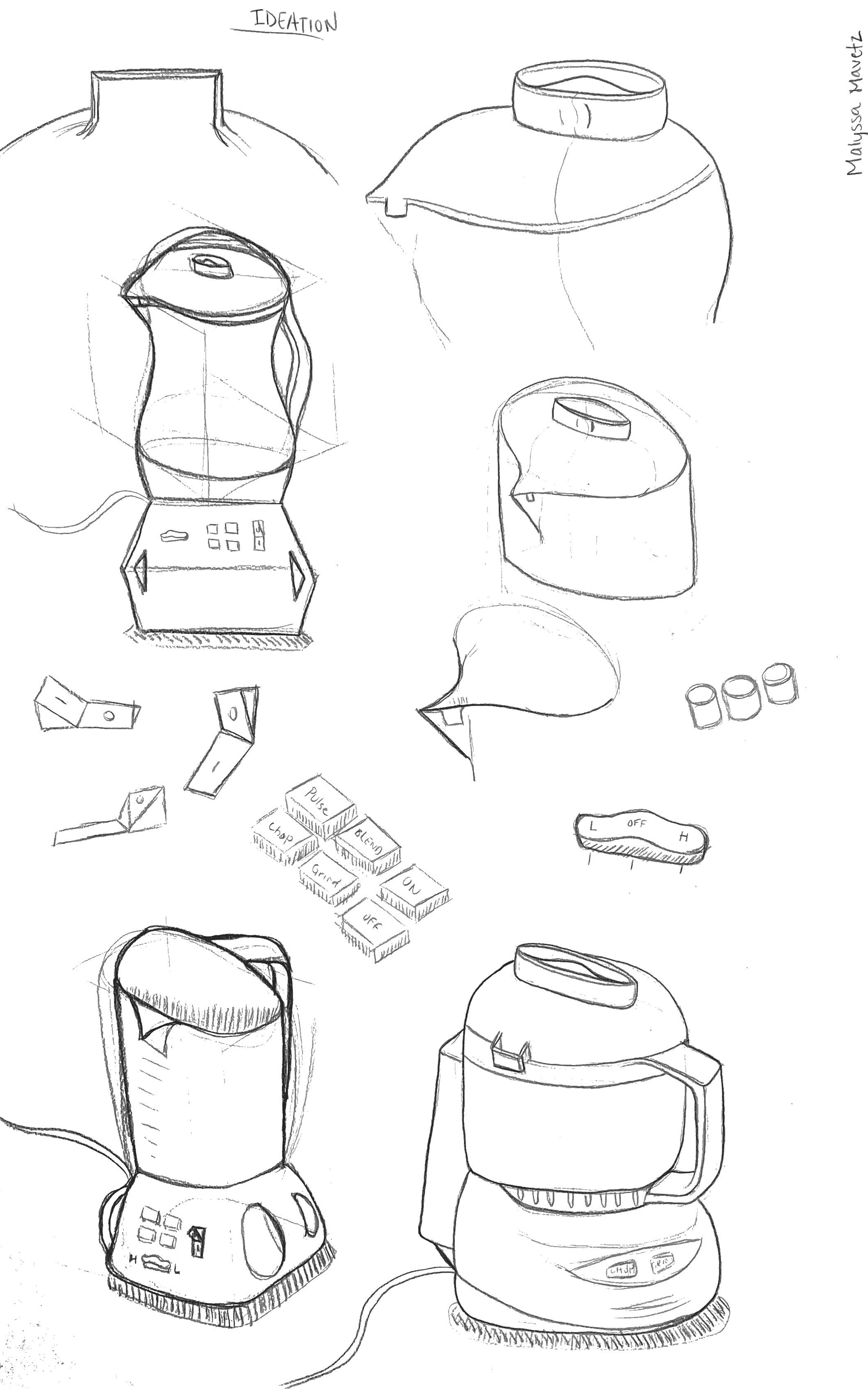Blender ideation sketches