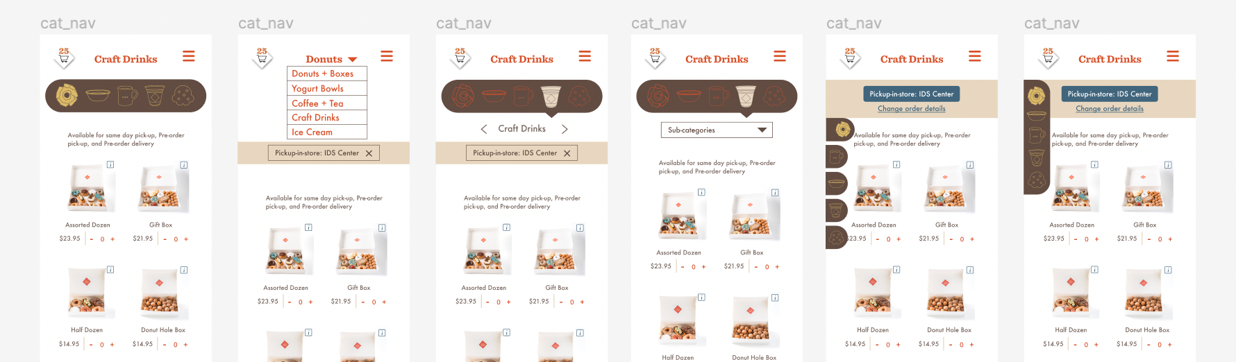 Category navigation for mobile