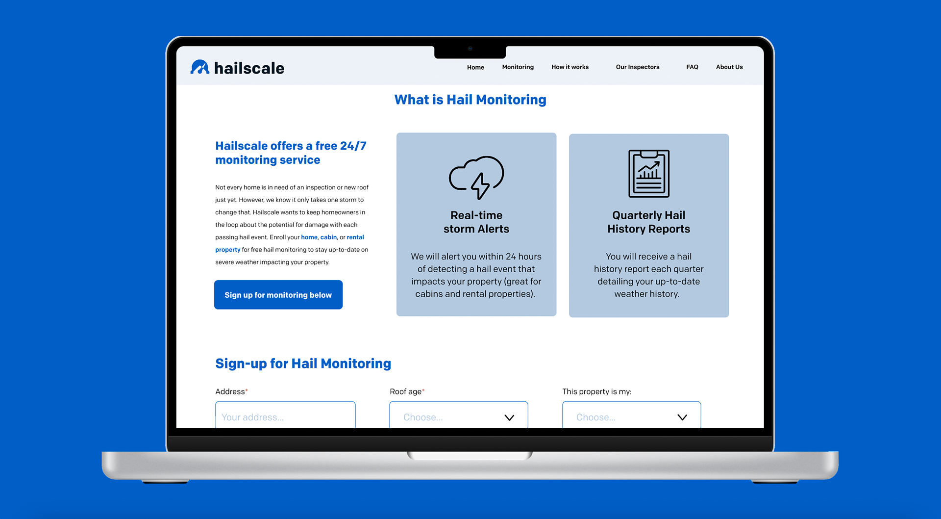 Monitoring page