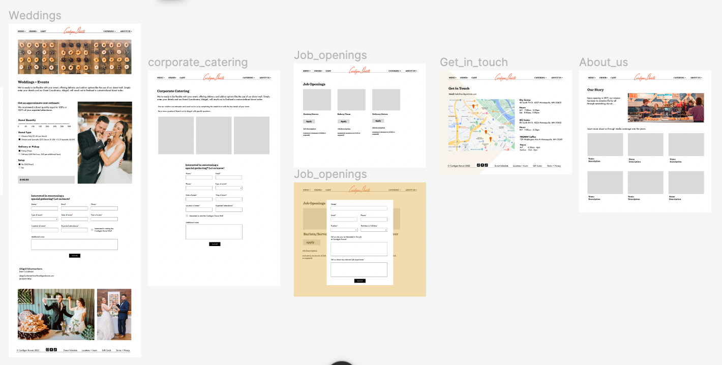 low-fidelity wireframes