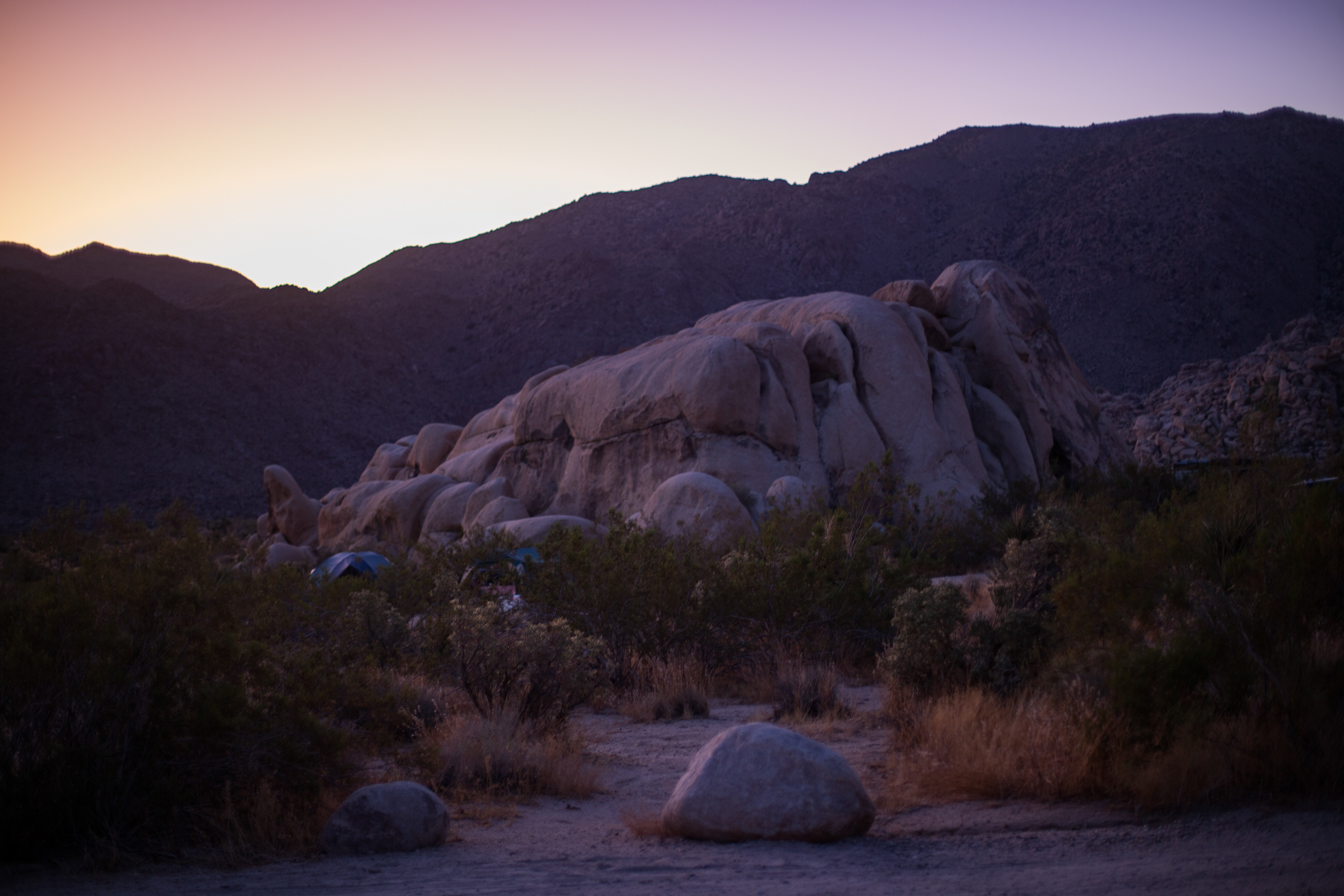 The sun rises over Indian Cove campground in Joshua Tree National Park on Oct. 5, 2019.