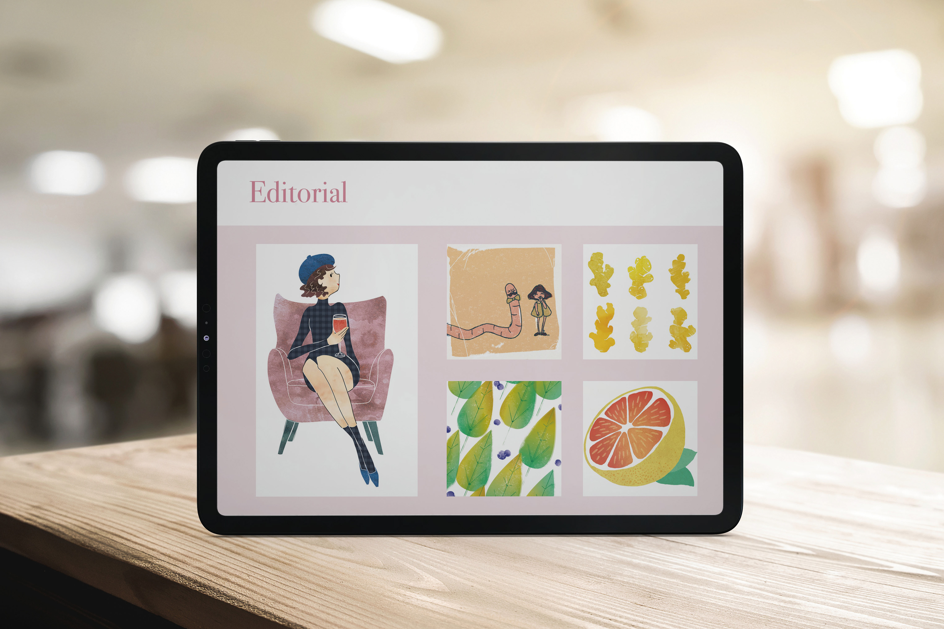 iPad Mockup: Other Works Page