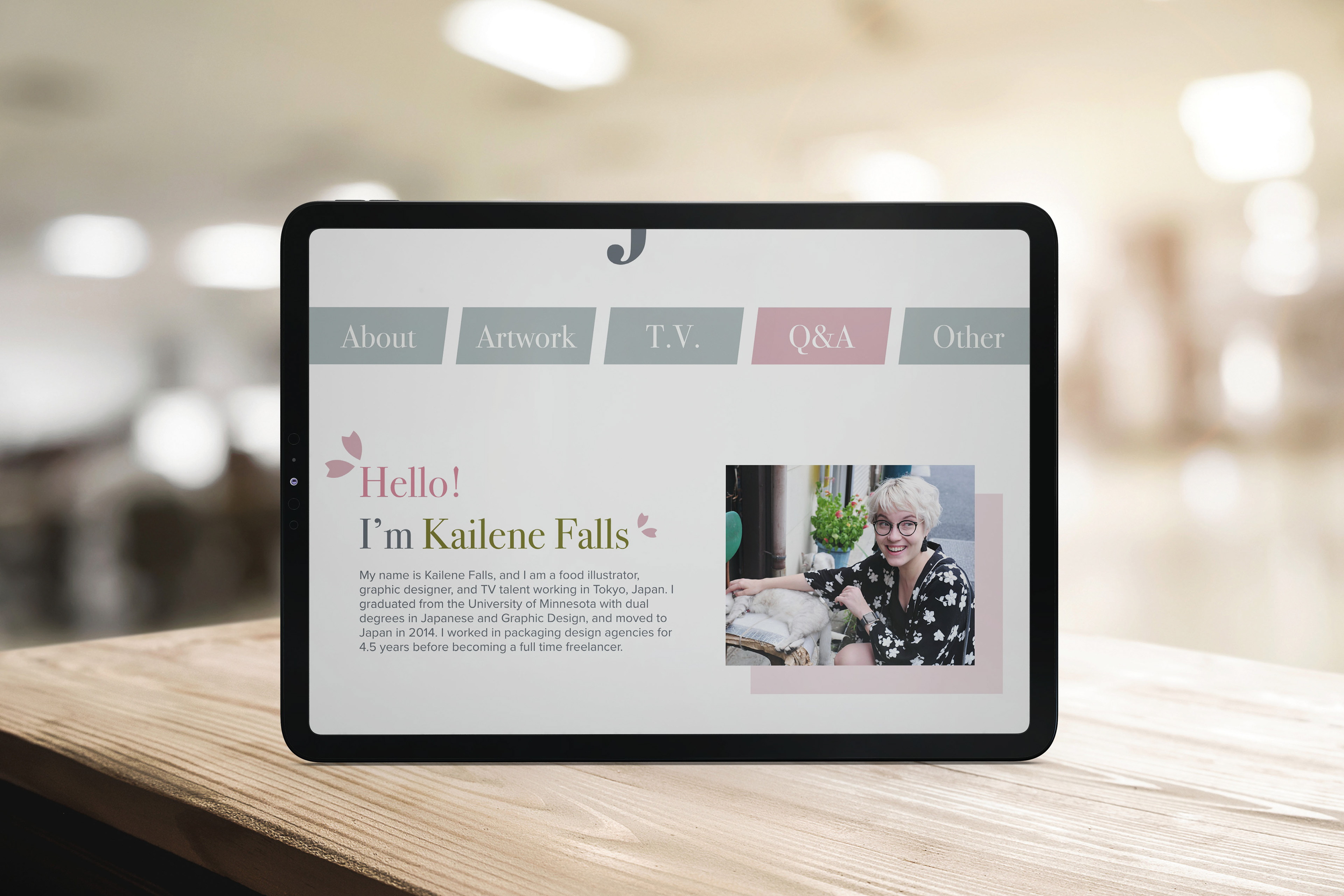 iPad Mockup: Q&A Page