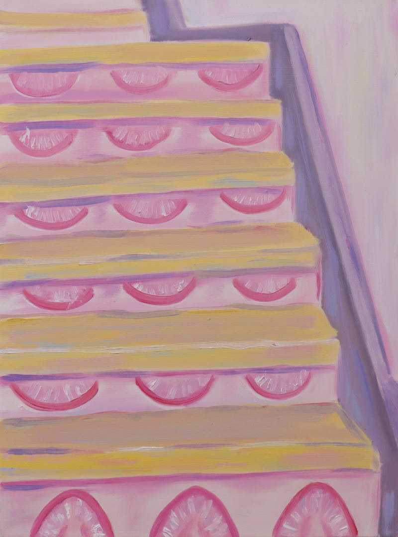 Strawberry Stairs/ Oil on Canvas