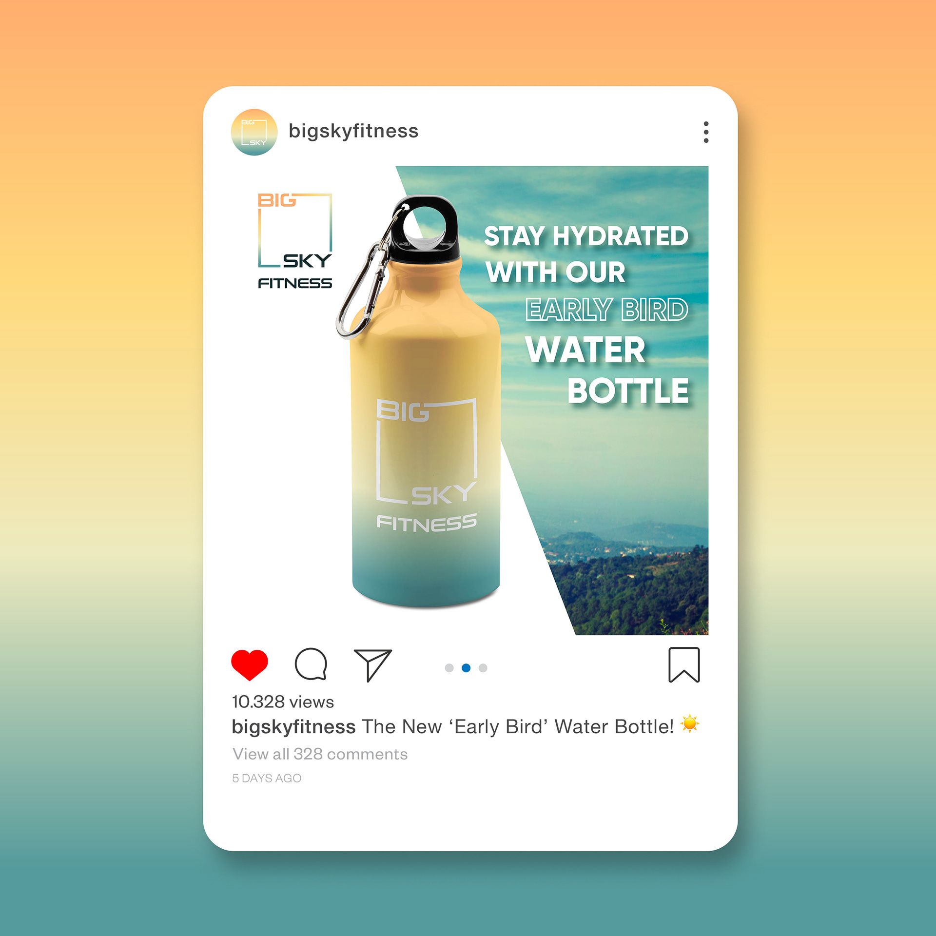 Early Bird Water Bottle Post
