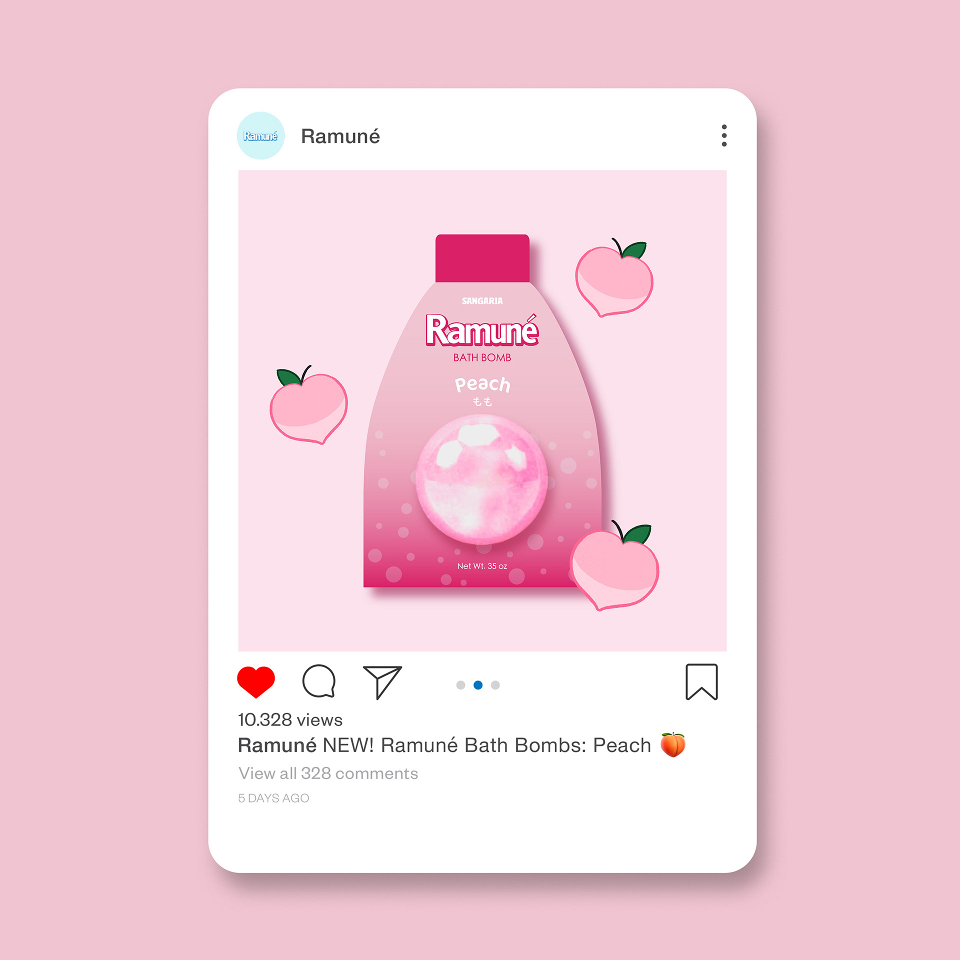 Peach Bath Bomb Post