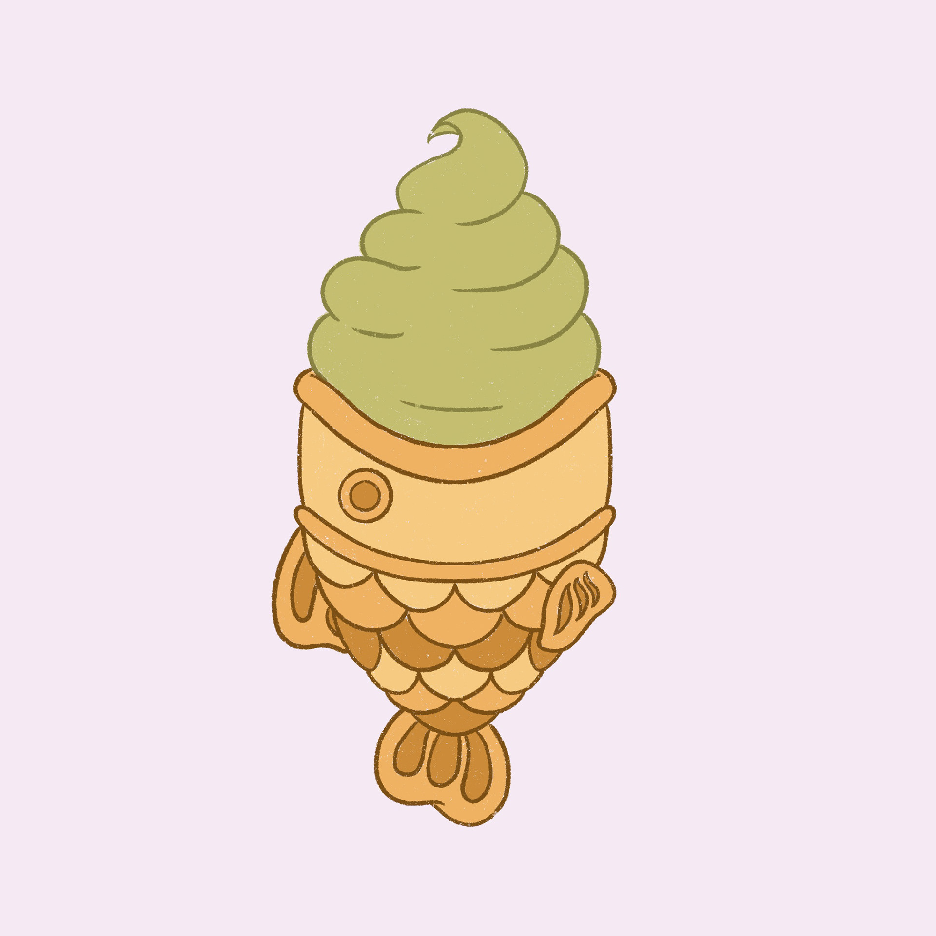 Plain Taiyaki Ice Cream