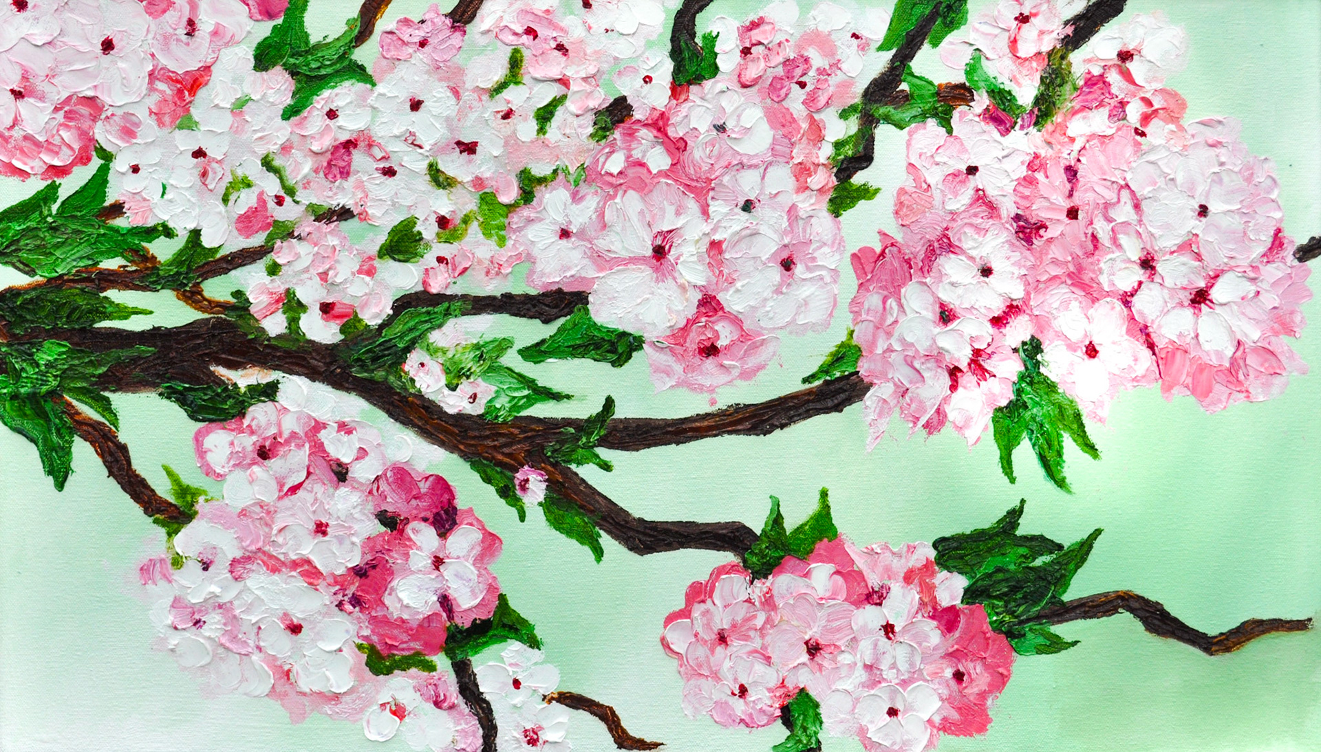 Cherry Blossoms, 2020, Oil on canvas