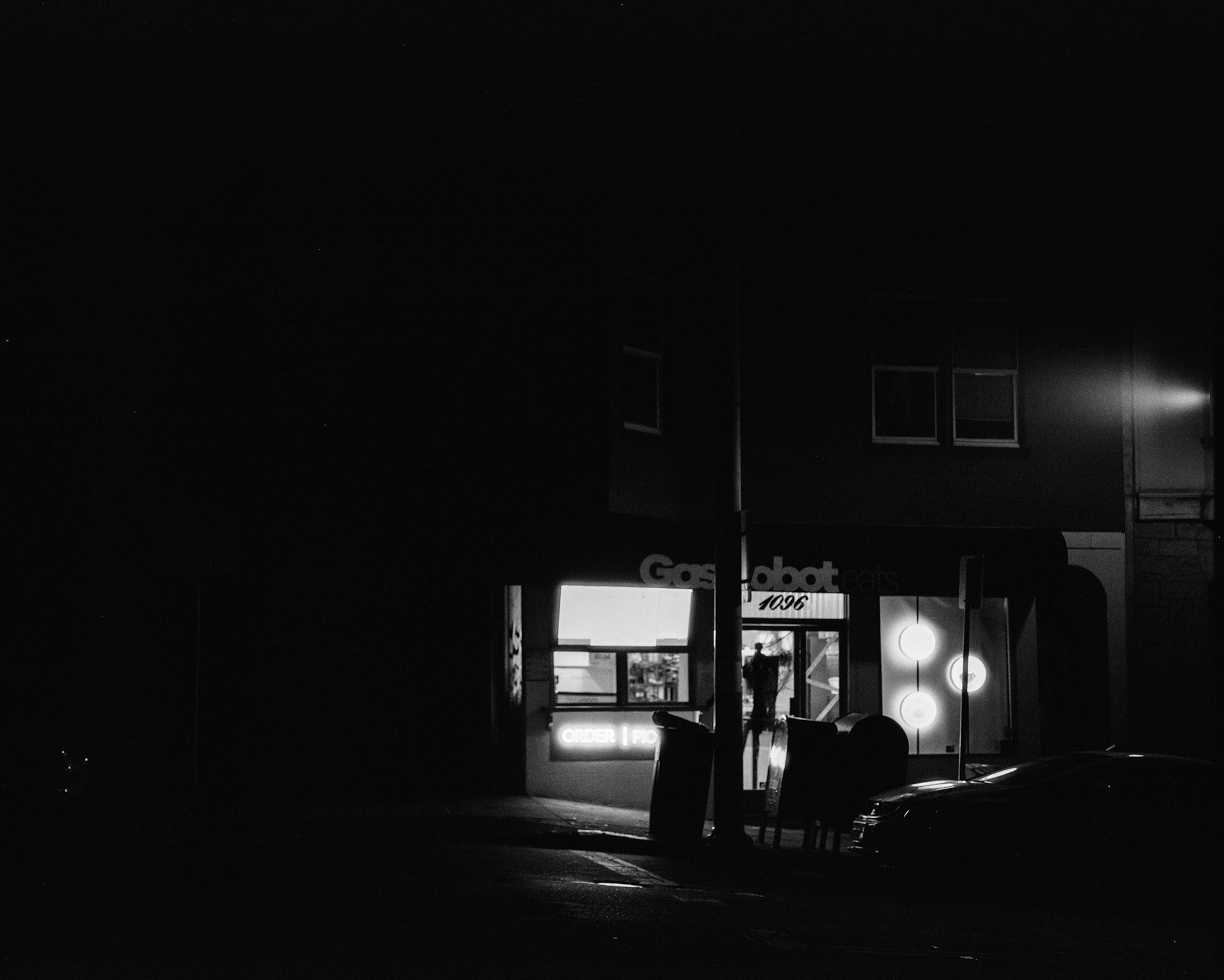 Russian Hill at midnight on medium format film