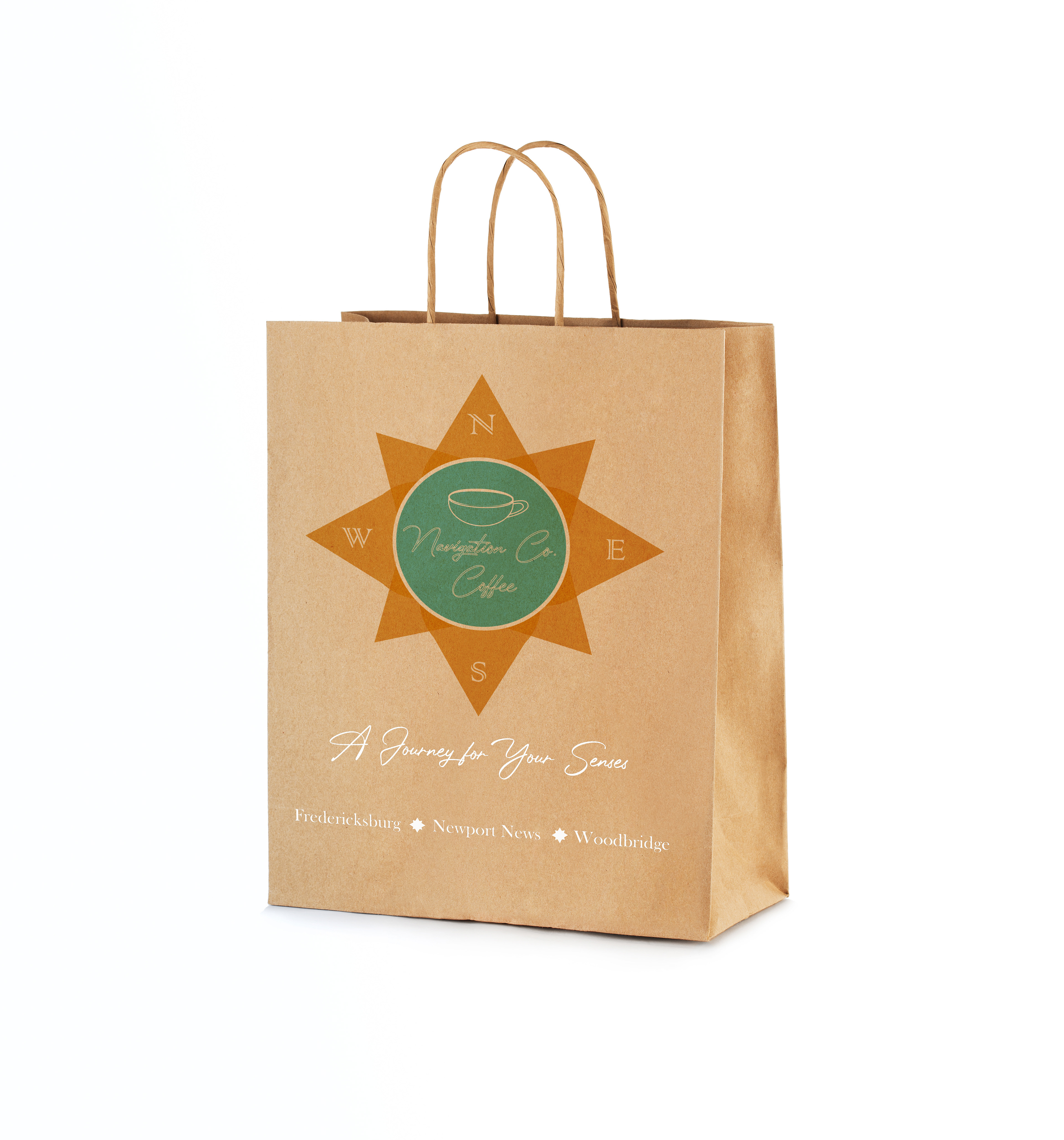 Bag featuring Navigation Co. Coffee logo