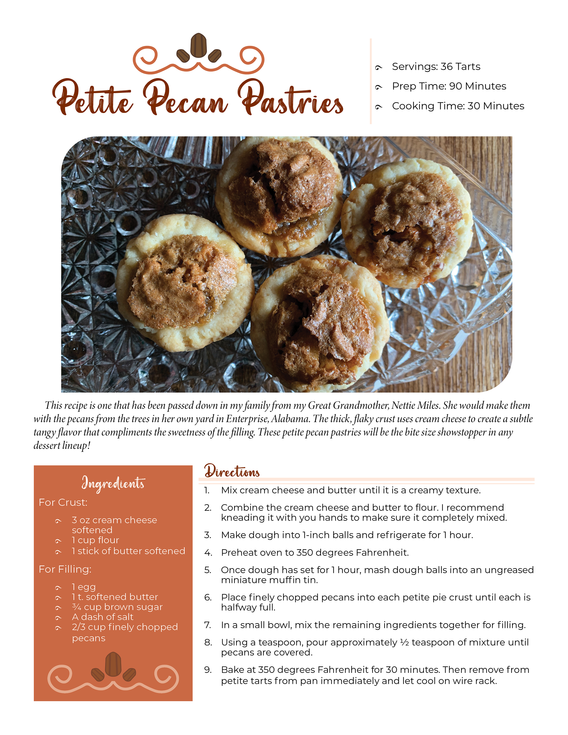 Image of Petite Pecan Pastries Recipe