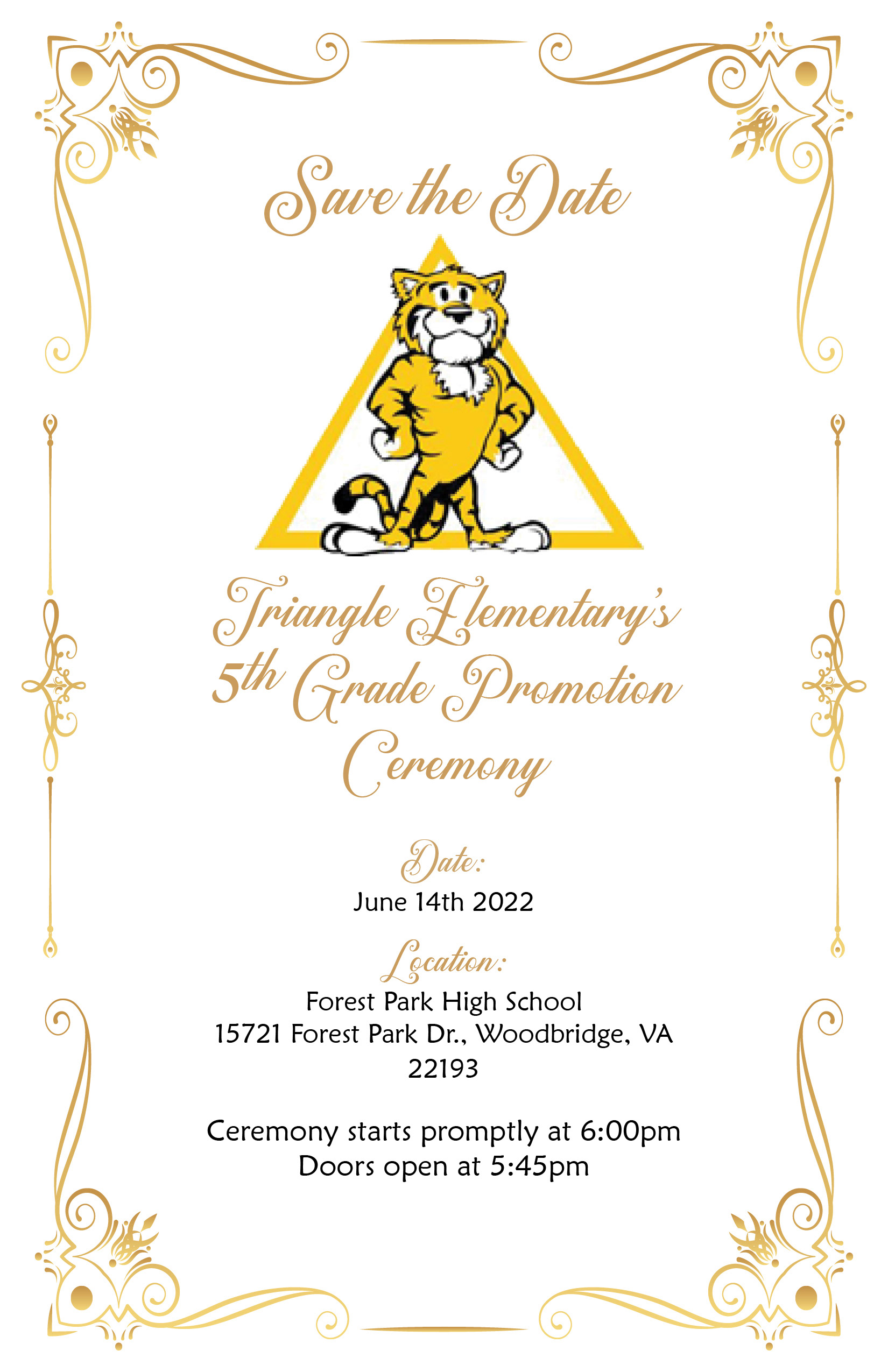 Image of Promotion Ceremony Invitation in English.