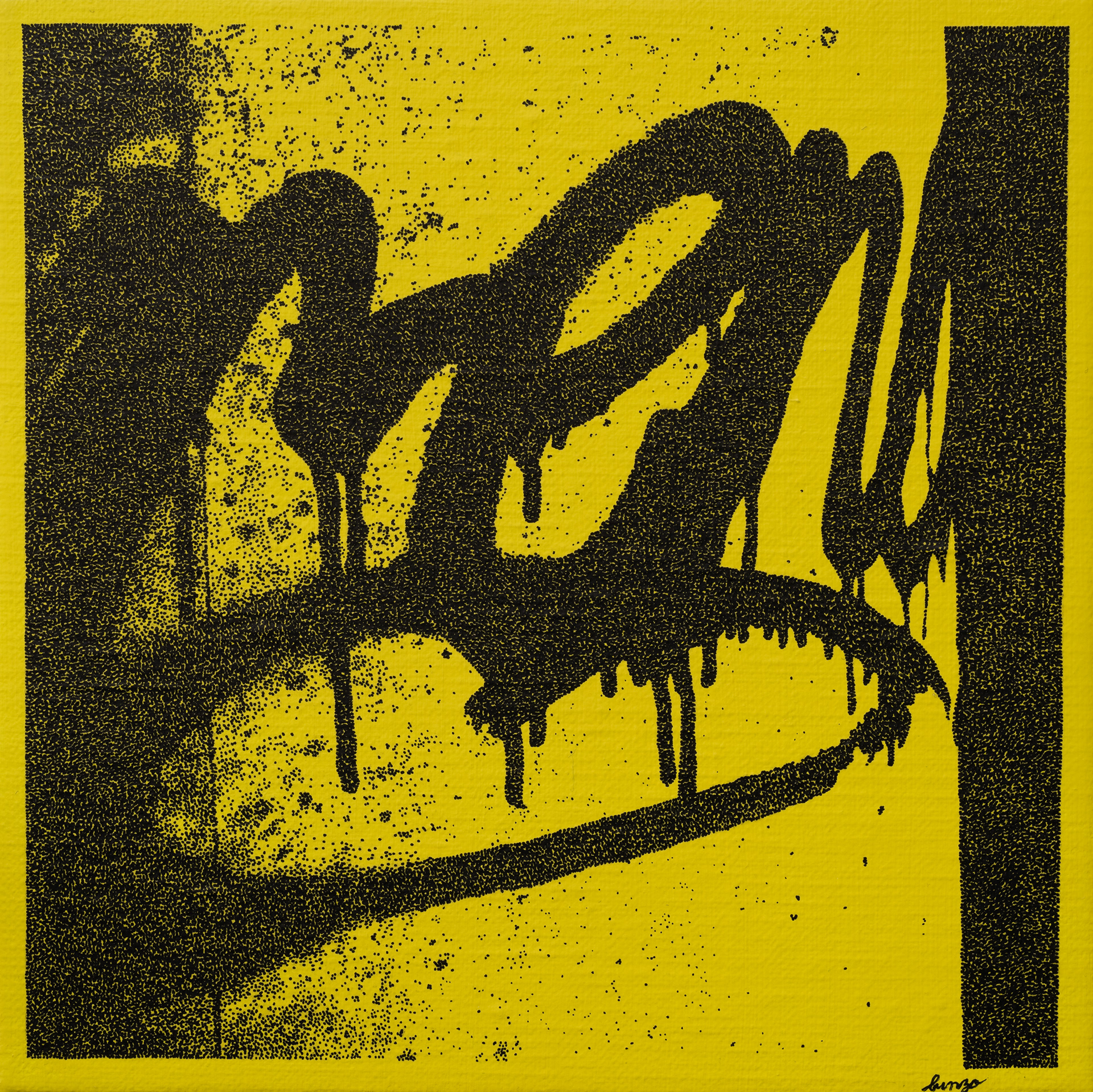 電柱に描かれた落書き