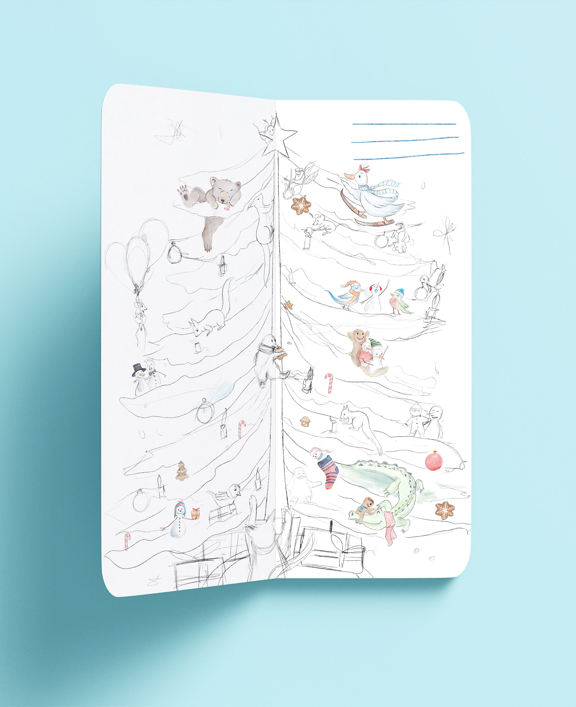 illustration christmas it's coming - internal mockup