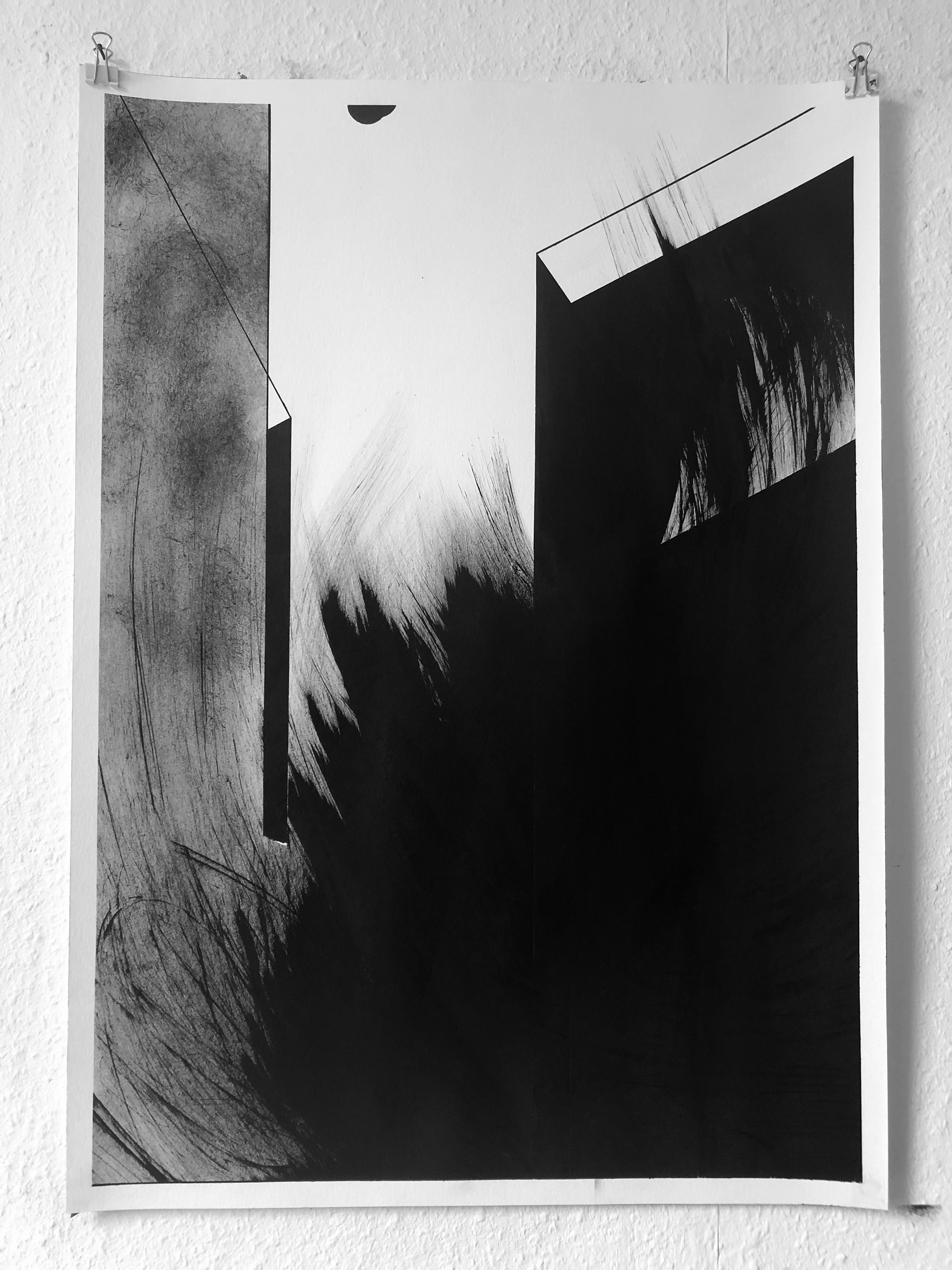 Erinnerung 1 (2025) Zeichentusche auf  290 g/m² Aquarellpapier 50 x 70 cm