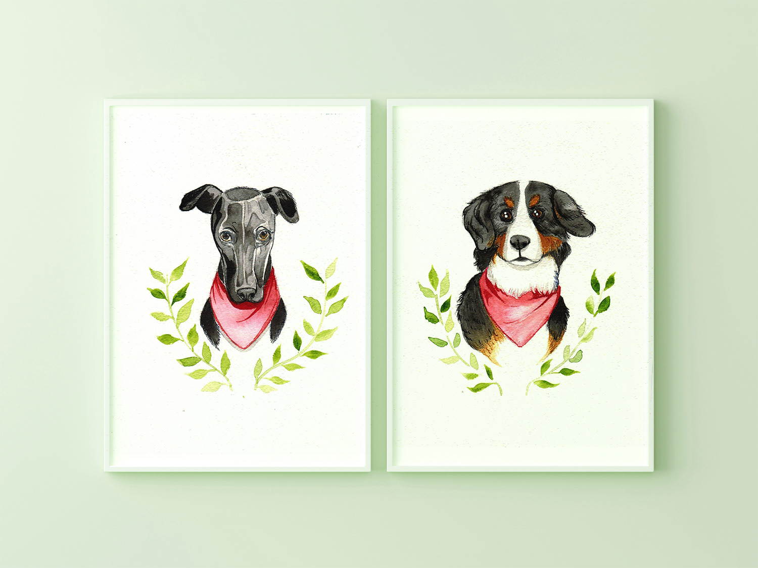 Pet Portrait - "Arley and Sunday"