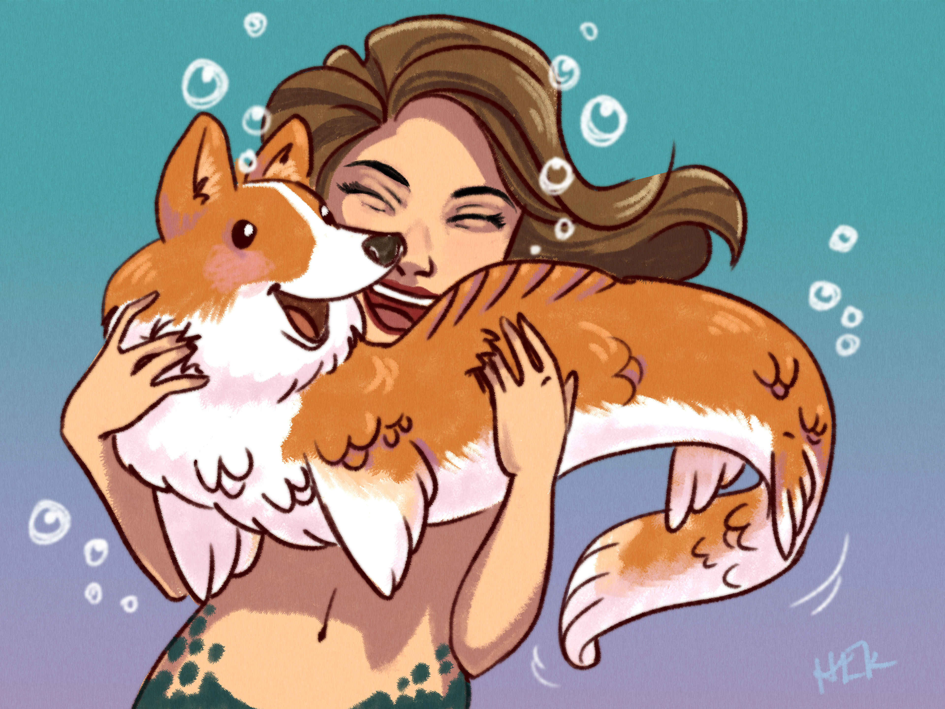 "Mermaid Self Portrait"