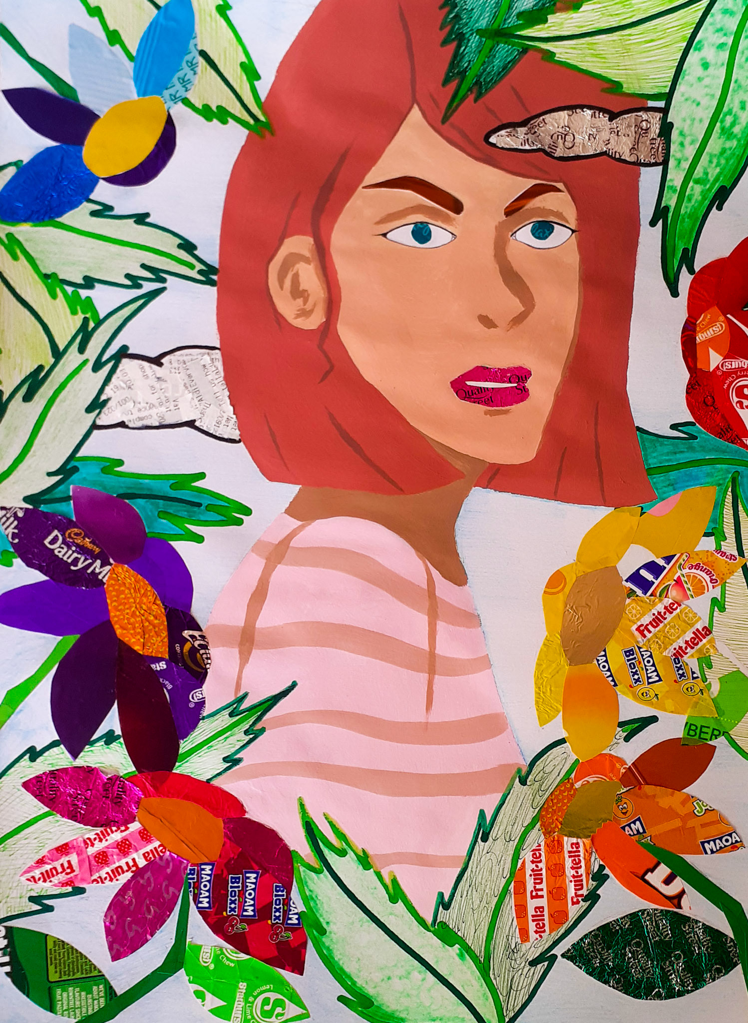 A3 - (sweet wrappers/paint/pen/pencil)
