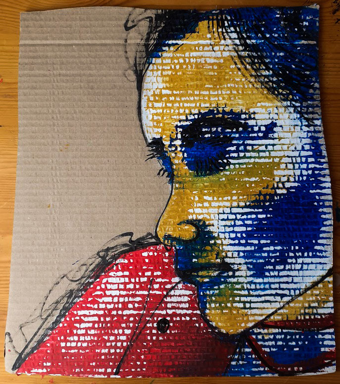 Tachisme Abstract Portrait