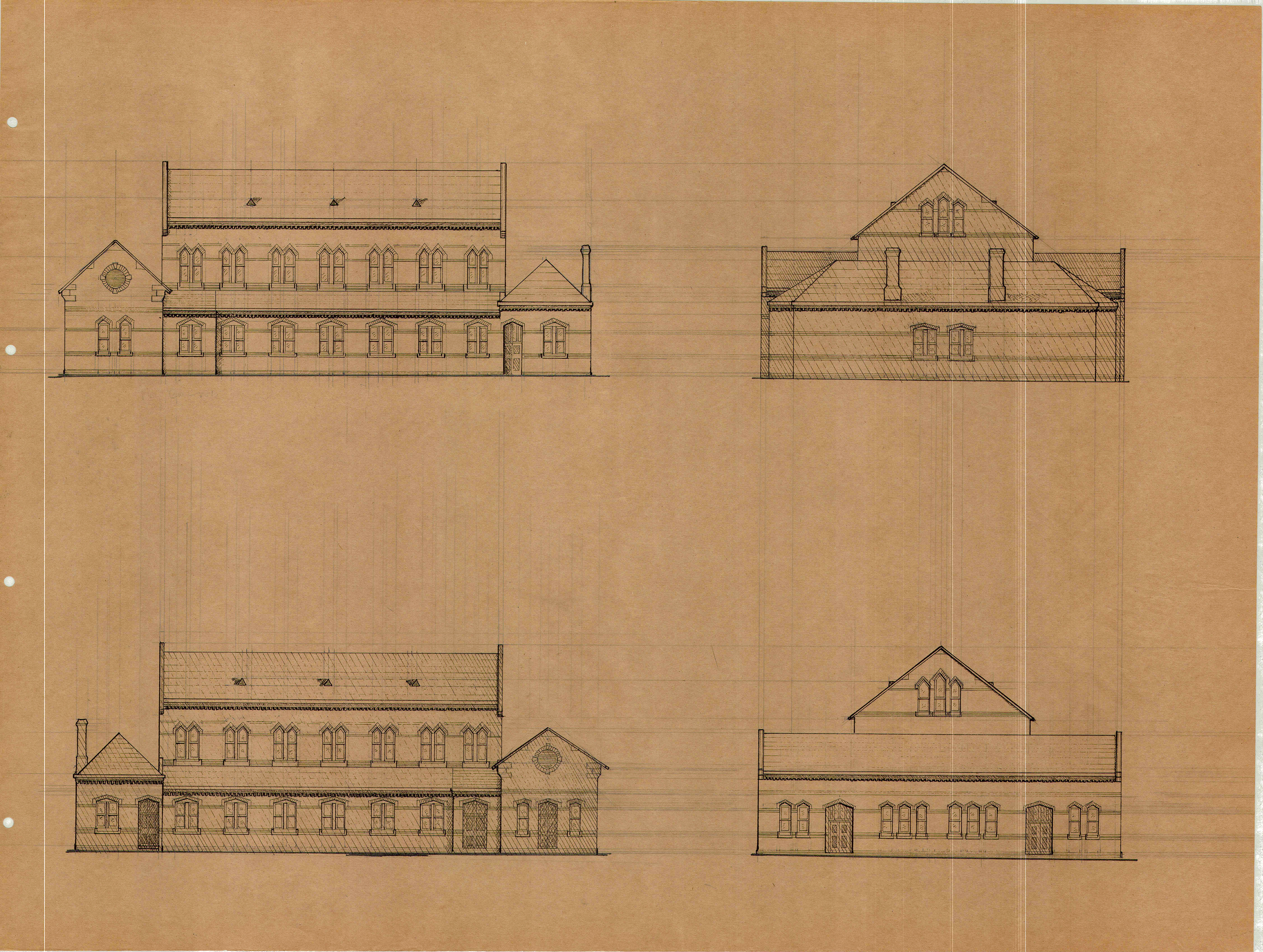 Elevation of original church