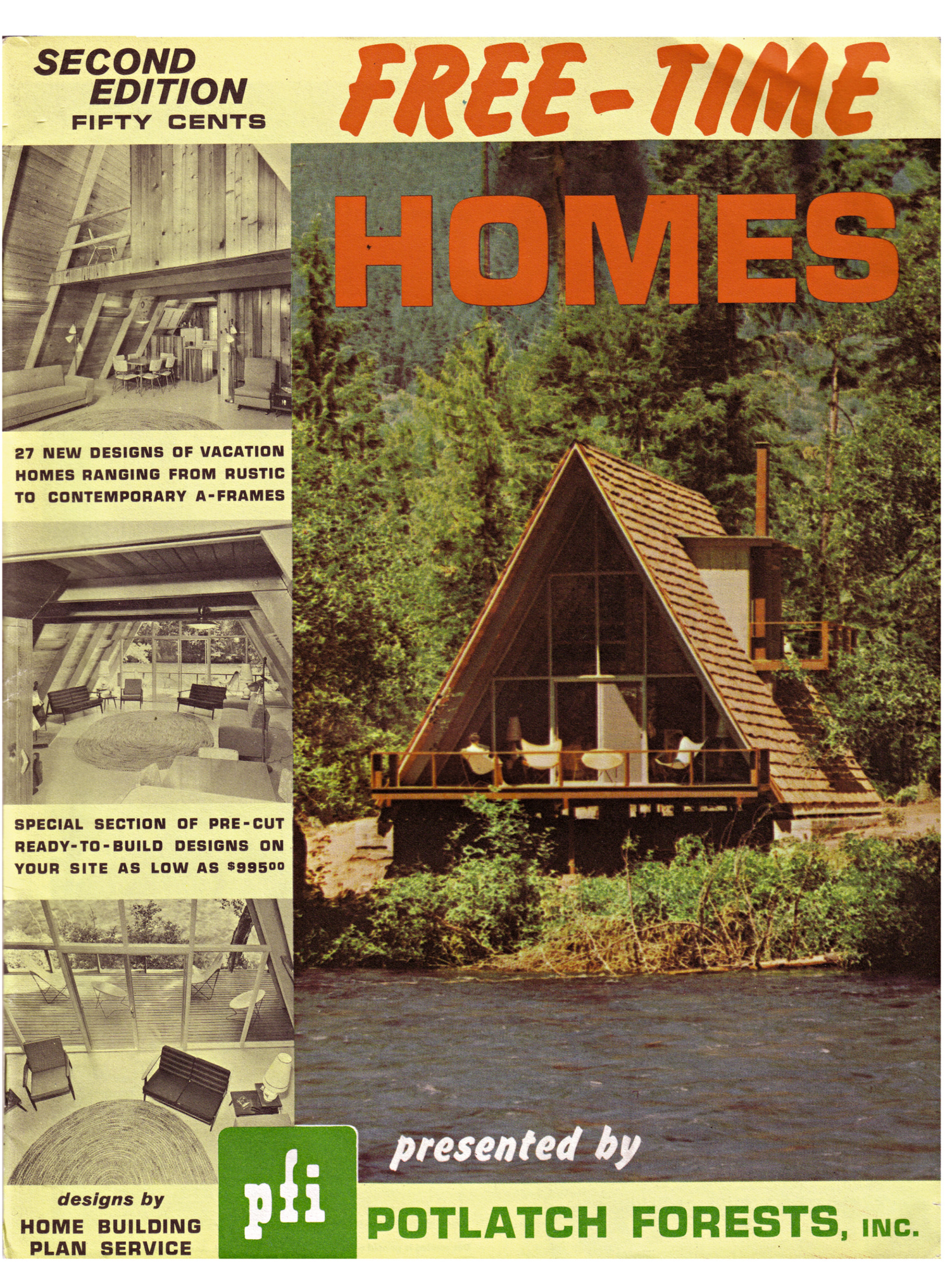 Scan of cover - Potlatch forests. “FREE-TIME HOMES” Lewiston Potlatch Forests , no. 2 (1962)